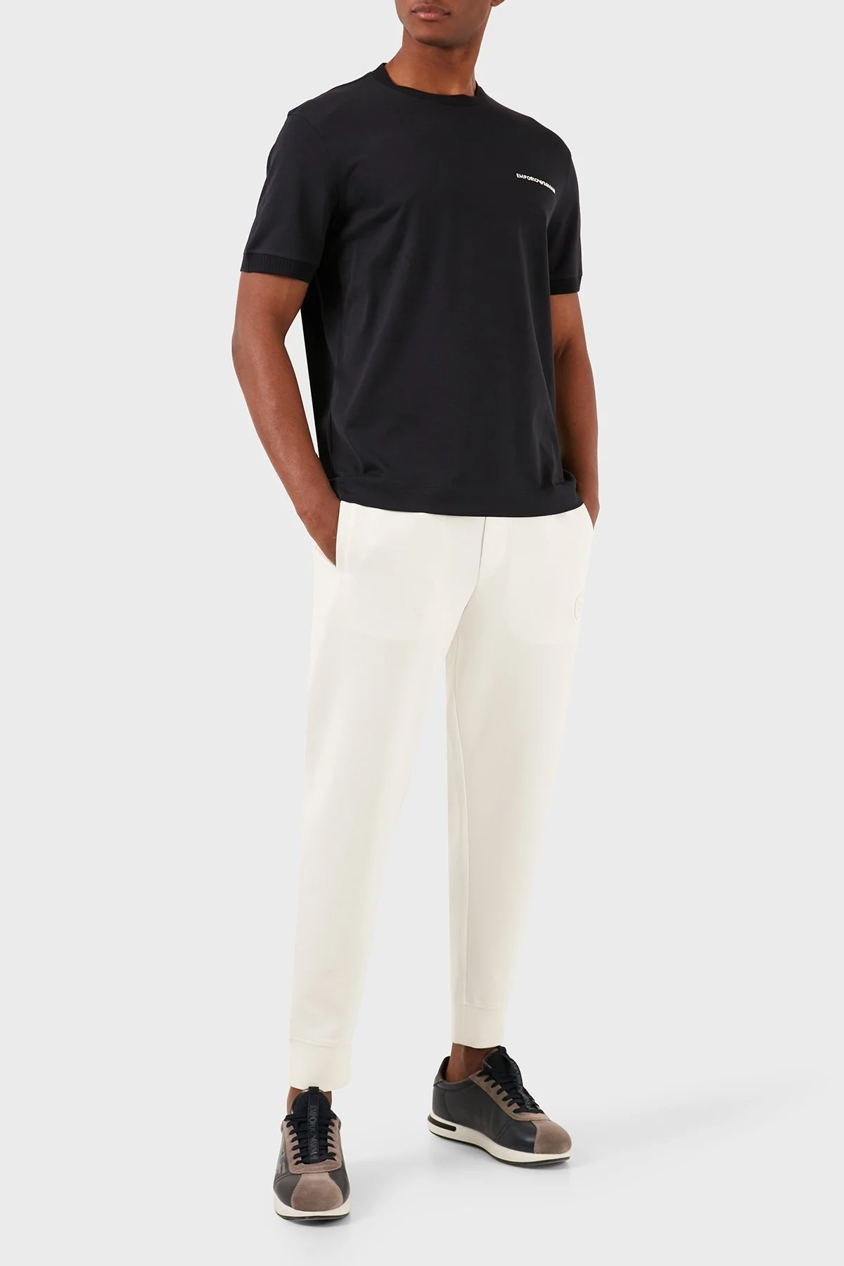 Emporio Armani Pamuklu Regular Fit Bisiklet Yaka Erkek T Shirt 3D1TN3 1JOCZ 0966 LACİVERT - 1