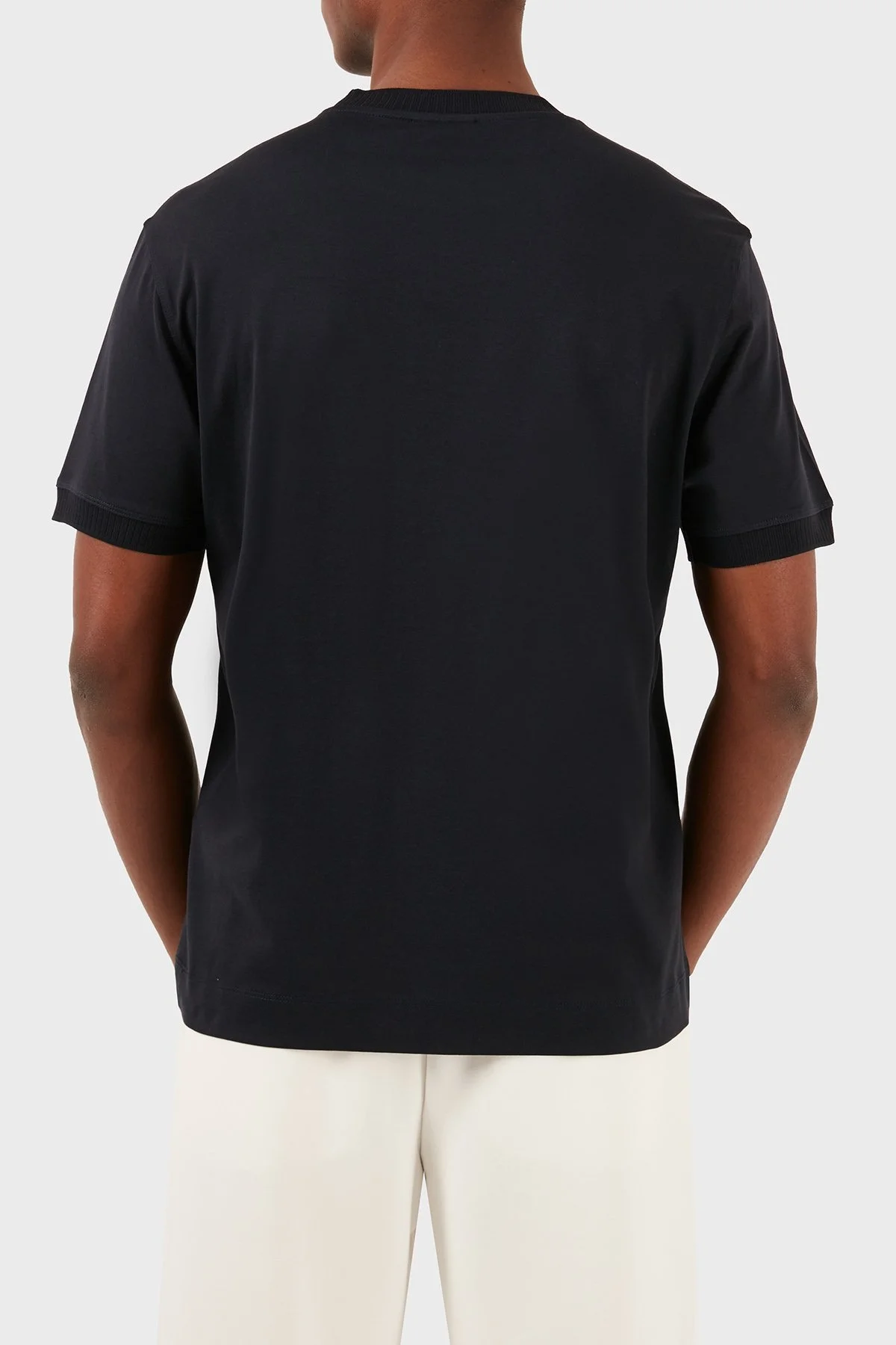 Emporio Armani Pamuklu Regular Fit Bisiklet Yaka Erkek T Shirt 3D1TN3 1JOCZ 0966 LACİVERT - 2