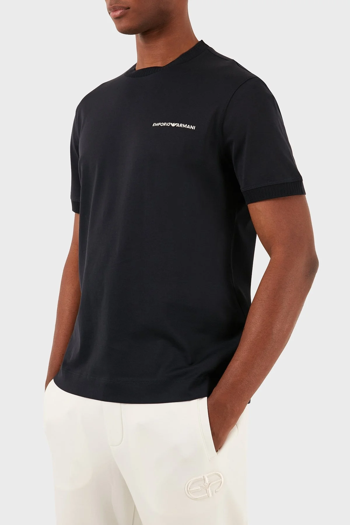 Emporio Armani Pamuklu Regular Fit Bisiklet Yaka Erkek T Shirt 3D1TN3 1JOCZ 0966 LACİVERT - 3