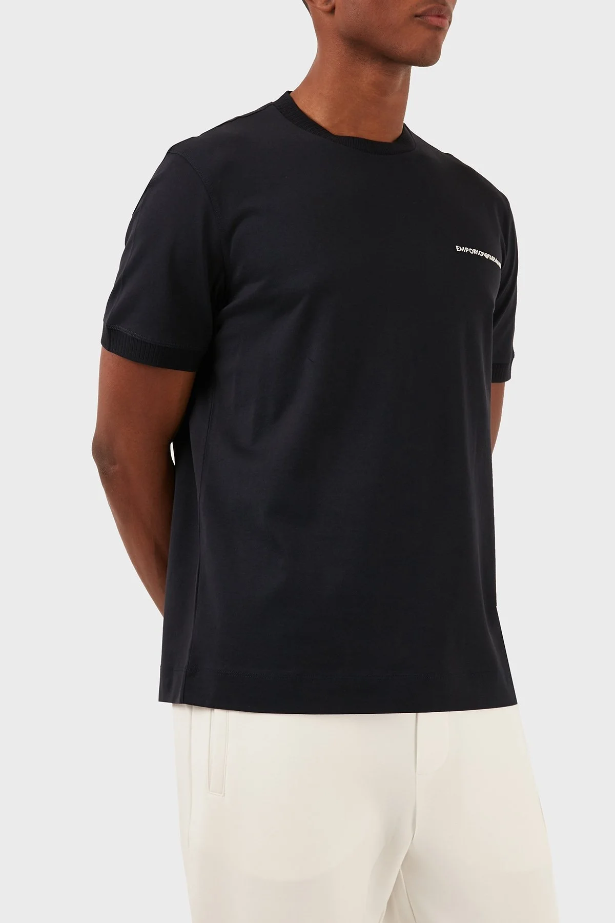 Emporio Armani Pamuklu Regular Fit Bisiklet Yaka Erkek T Shirt 3D1TN3 1JOCZ 0966 LACİVERT - 5