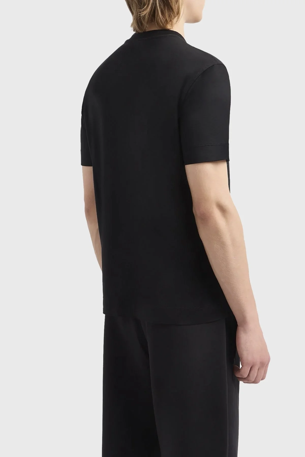 Emporio Armani Pamuklu Regular Fit Bisiklet Yaka Erkek T Shirt 3D1TP4 1JUVZ 0999 SİYAH - 3