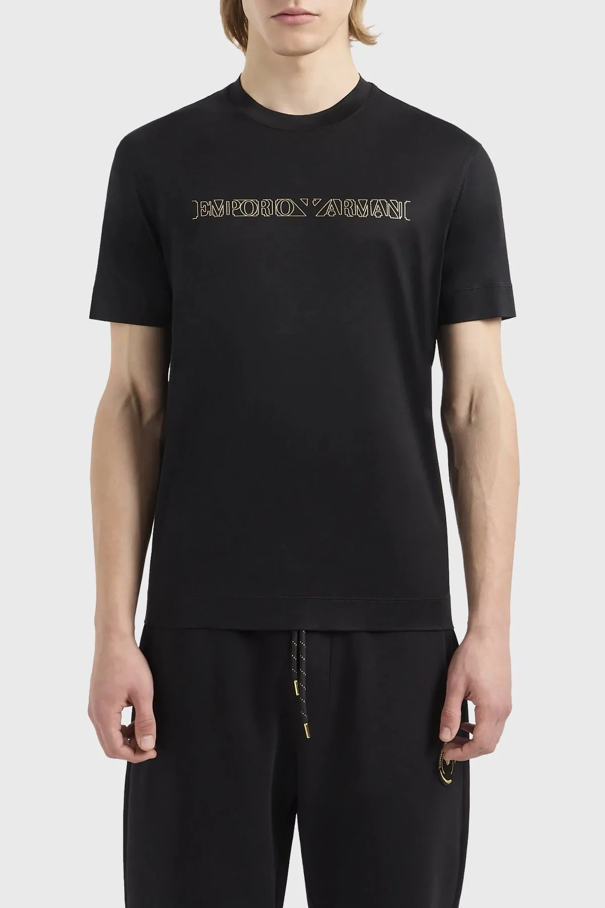 Emporio Armani Pamuklu Regular Fit Bisiklet Yaka Erkek T Shirt 3D1TP4 1JUVZ 0999 SİYAH - 1