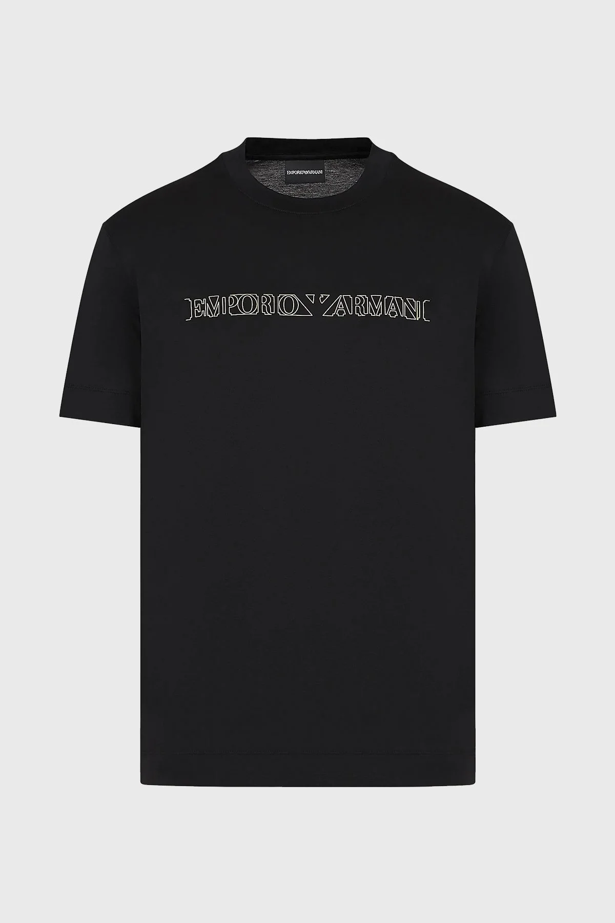 Emporio Armani Pamuklu Regular Fit Bisiklet Yaka Erkek T Shirt 3D1TP4 1JUVZ 0999 SİYAH - 5