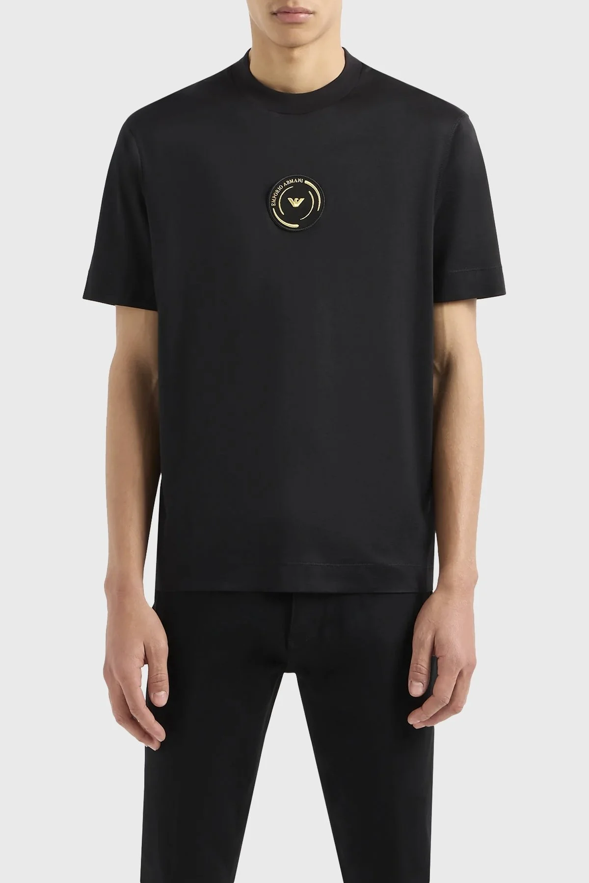 Emporio Armani Pamuklu Regular Fit Bisiklet Yaka Erkek T Shirt 3D1TQ5 1JUVZ 0999 SİYAH - 6