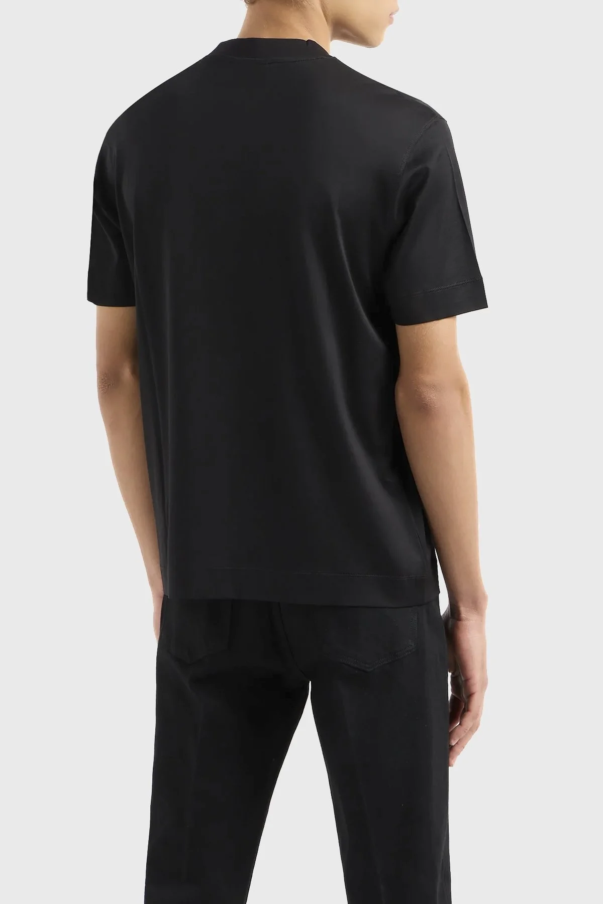 Emporio Armani Pamuklu Regular Fit Bisiklet Yaka Erkek T Shirt 3D1TQ5 1JUVZ 0999 SİYAH - 8