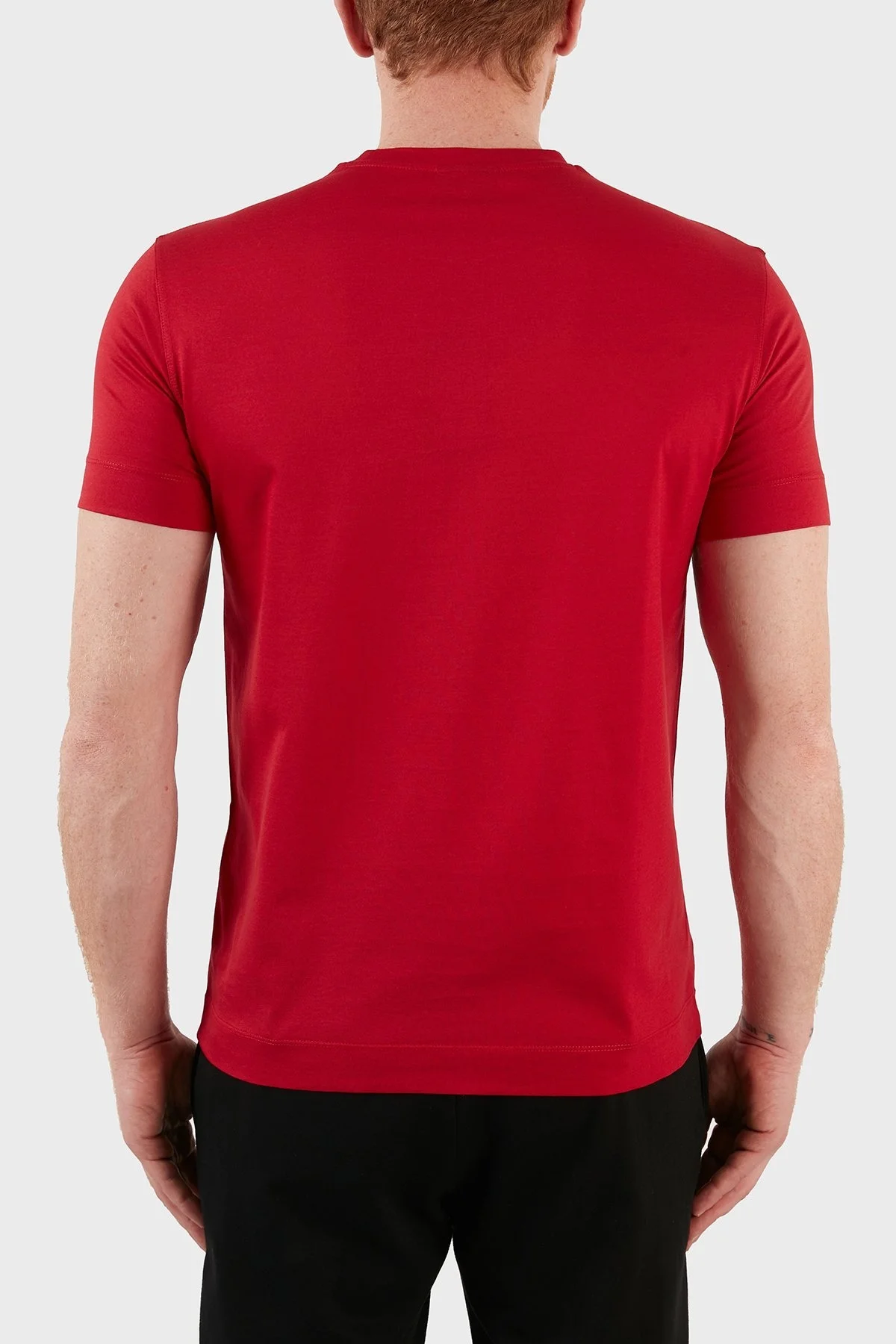 Emporio Armani Pamuklu Regular Fit Bisiklet Yaka Erkek T Shirt 3L1TFK 1JSAZ 0357 KIRMIZI - 6