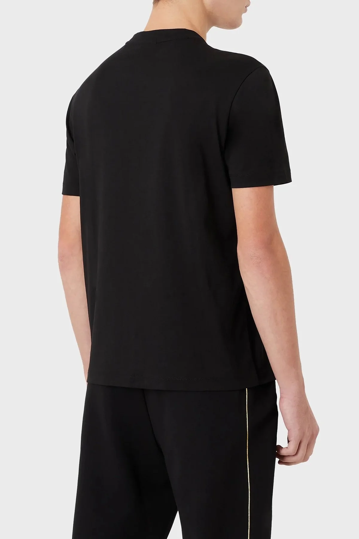 Emporio Armani Pamuklu Regular Fit Bisiklet Yaka Erkek T Shirt 3R1TDE 1JPZZ 0999 SİYAH - 2