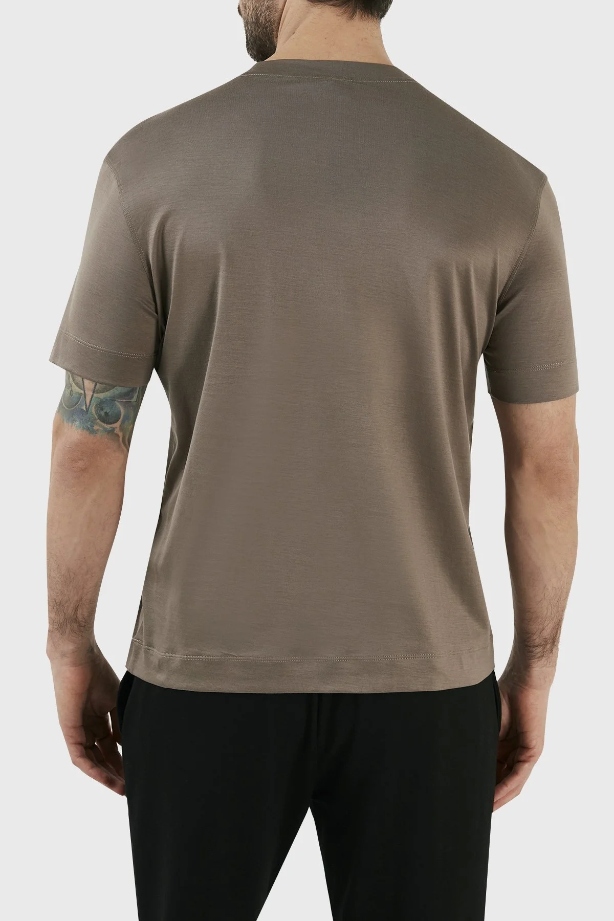 Emporio Armani Pamuklu Regular Fit Bisiklet Yaka Erkek T Shirt 3R1TT4 1JUVZ 0440 TOPRAK - 5