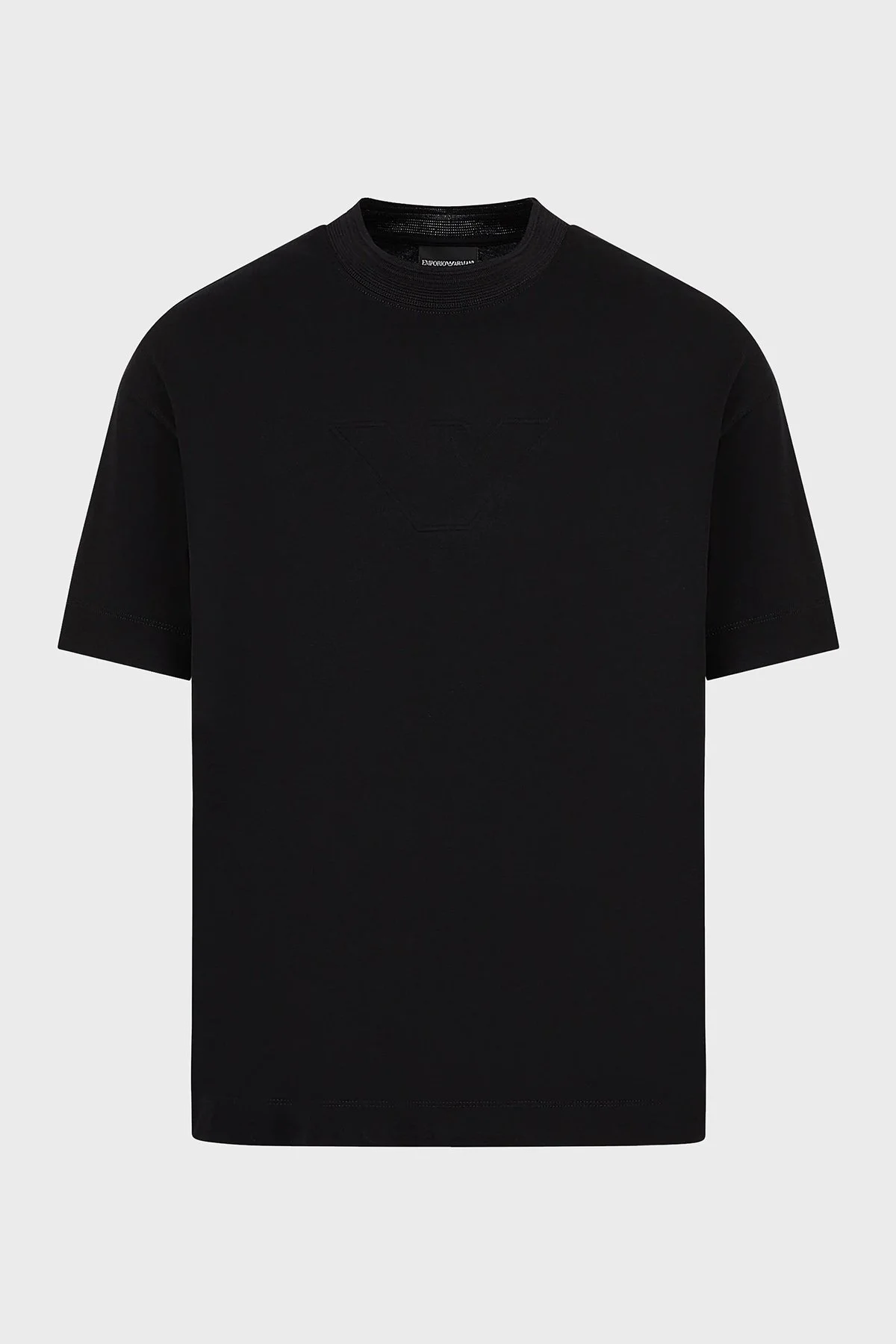 Emporio Armani Logolu Bisiklet Yaka % 100 Pamuk Relaxed Fit Erkek T Shirt 3R1TU0 1JWZZ 0097 SİYAH - 4