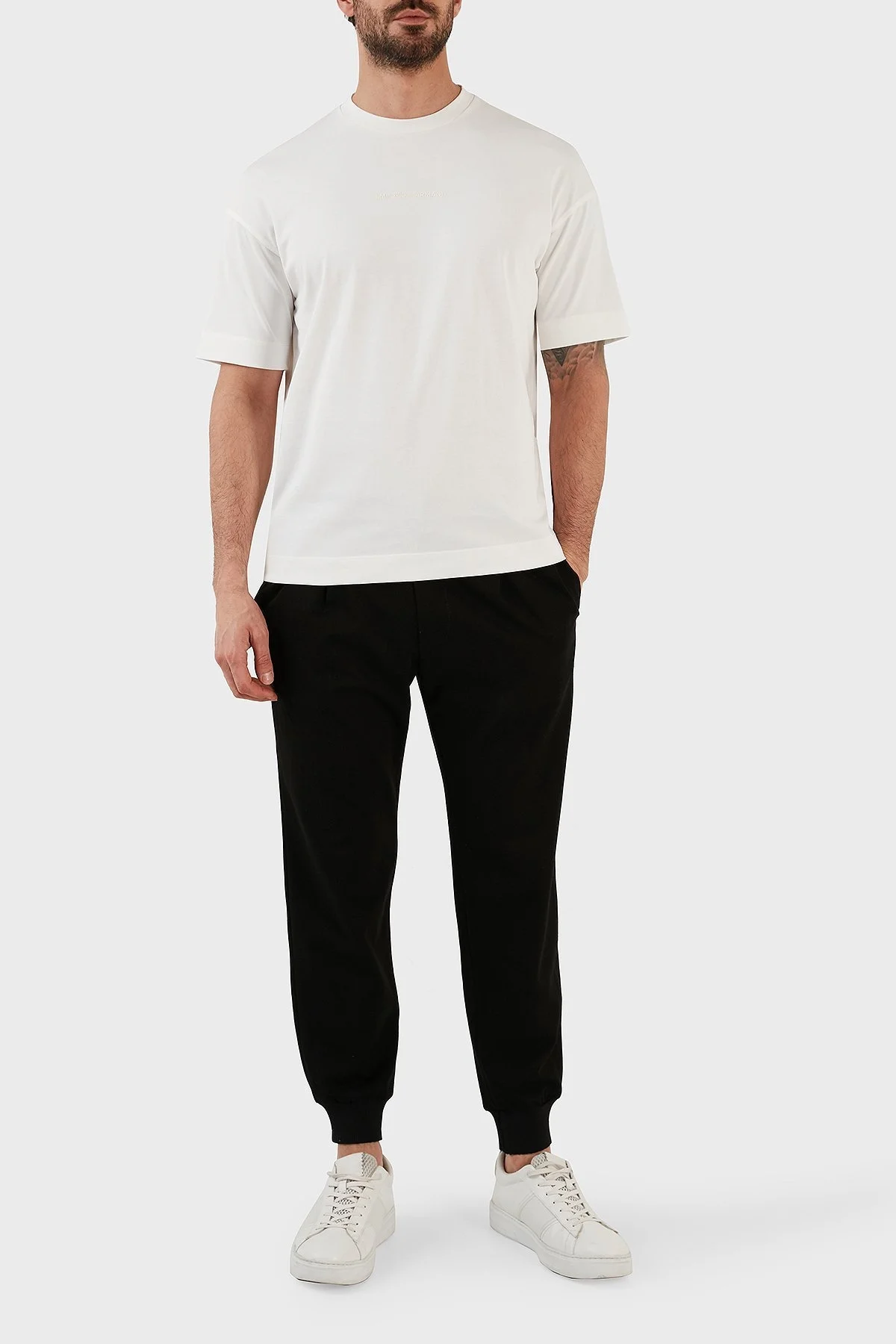 Emporio Armani Pamuklu Regular Fit Bisiklet Yaka Erkek T Shirt 3R1TV7 1JWZZ 0101 BEYAZ - 5