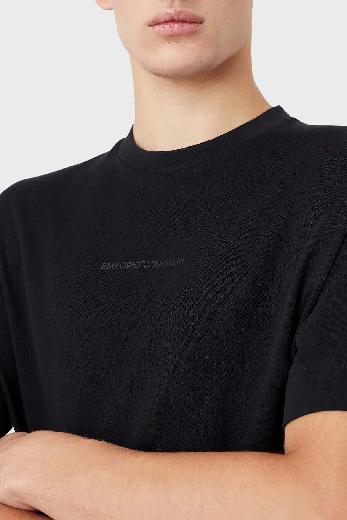 Emporio Armani Pamuklu Regular Fit Bisiklet Yaka Erkek T Shirt 3R1TV7 1JWZZ 0920 LACİVERT - 2