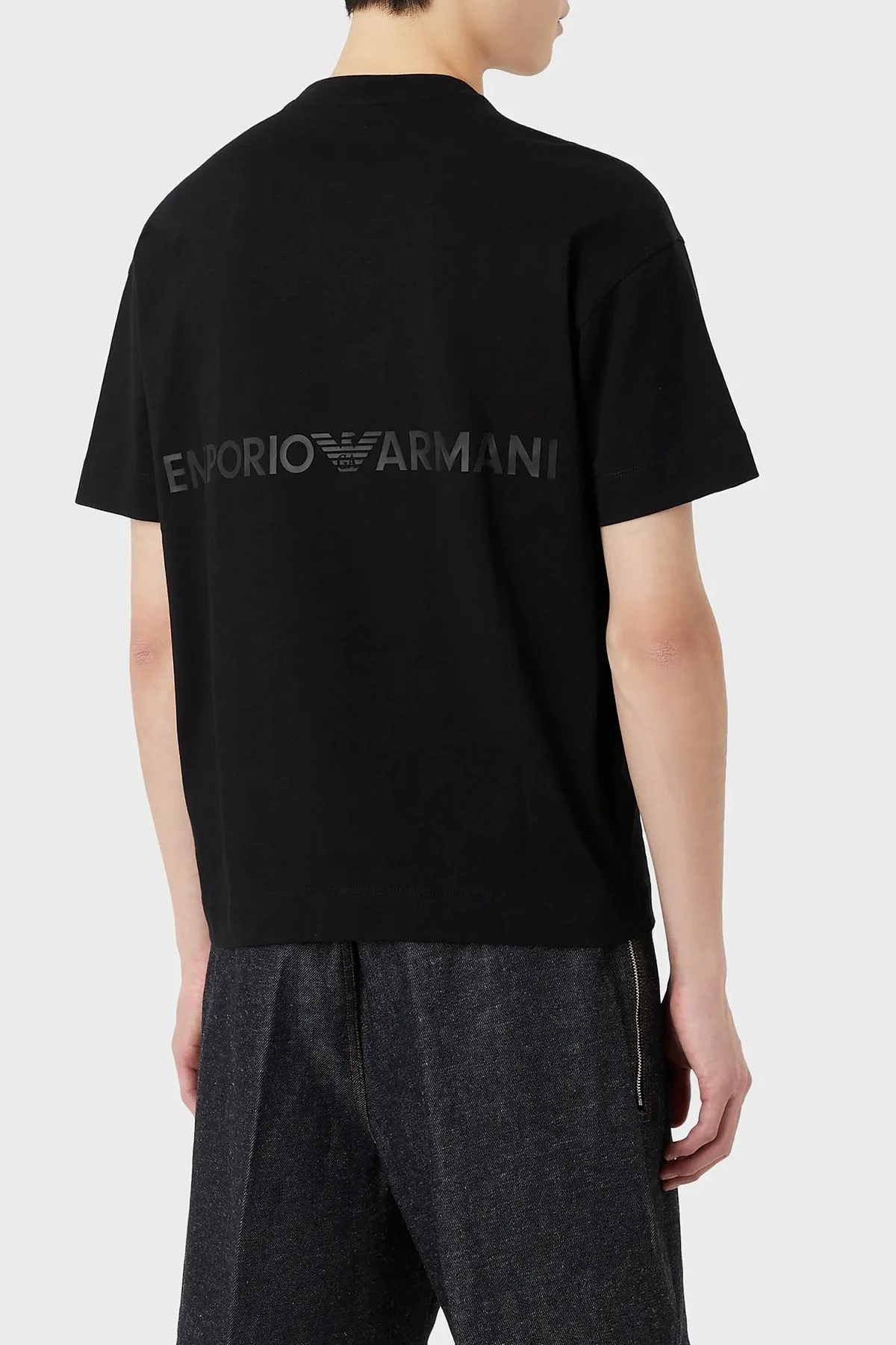 Emporio Armani Pamuklu Regular Fit Bisiklet Yaka Erkek T Shirt 3R1TV7 1JWZZ 0999 SİYAH - 3