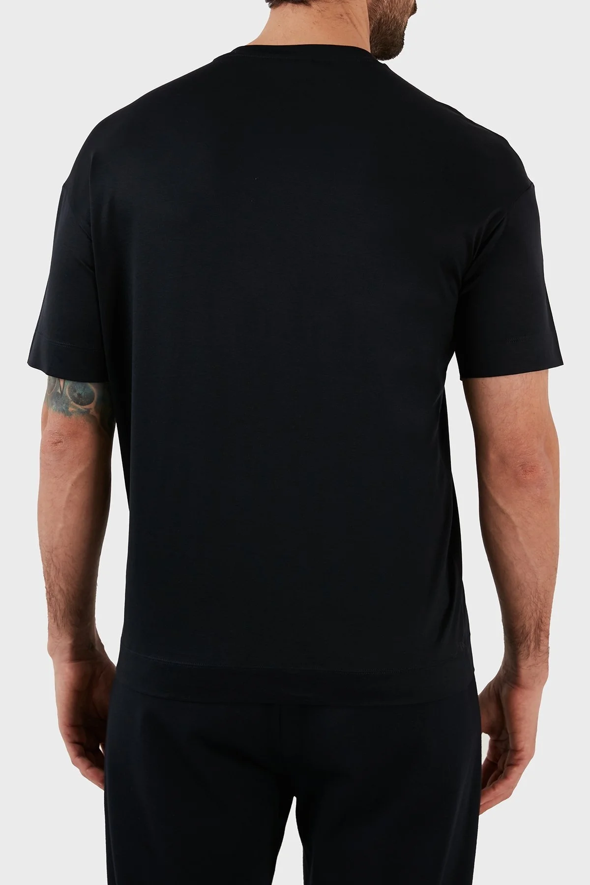 Emporio Armani Pamuklu Regular Fit Bisiklet Yaka Erkek T Shirt 3R1TZ2 1JUVZ 09J0 LACİVERT - 5