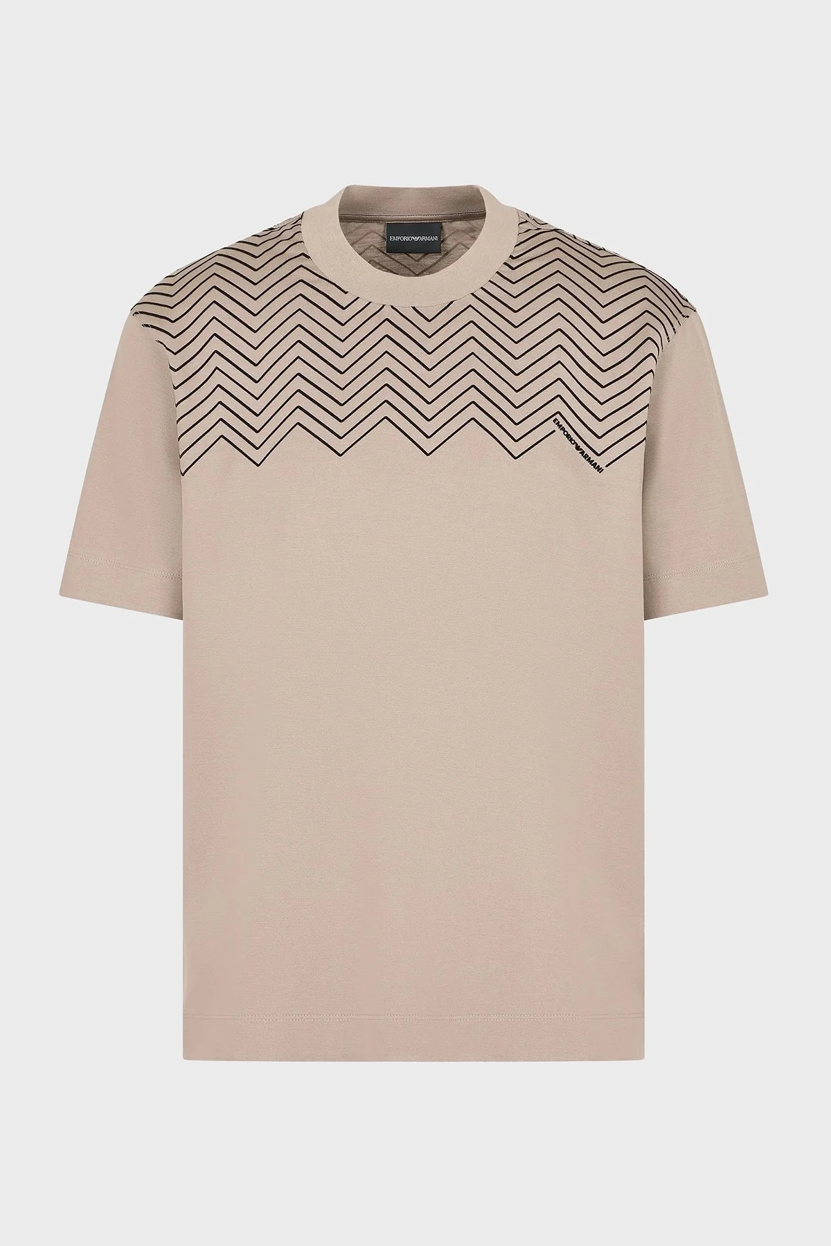 Emporio Armani Pamuklu Regular Fit Bisiklet Yaka Erkek T Shirt 6D1T91 1JOSZ 0144 BEJ - 6