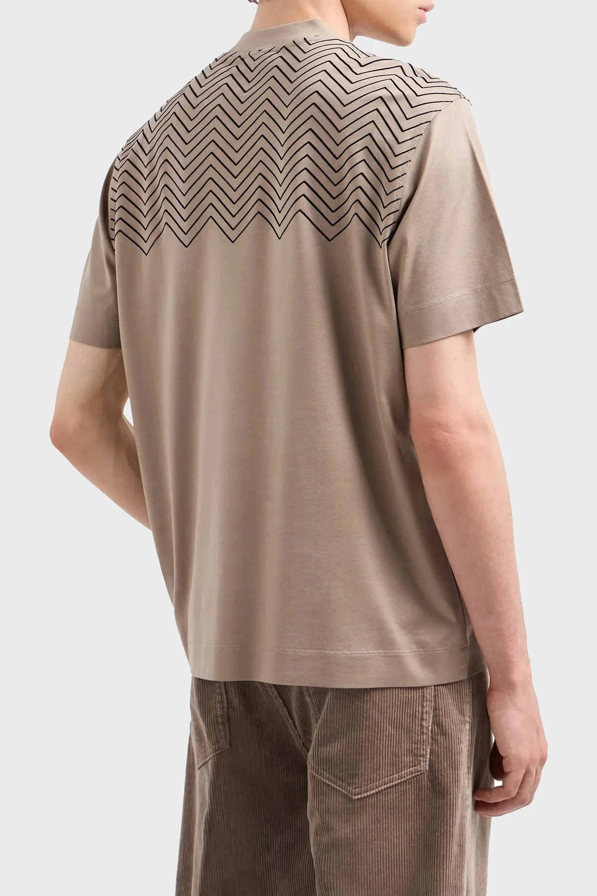 Emporio Armani Pamuklu Regular Fit Bisiklet Yaka Erkek T Shirt 6D1T91 1JOSZ 0144 BEJ - 3