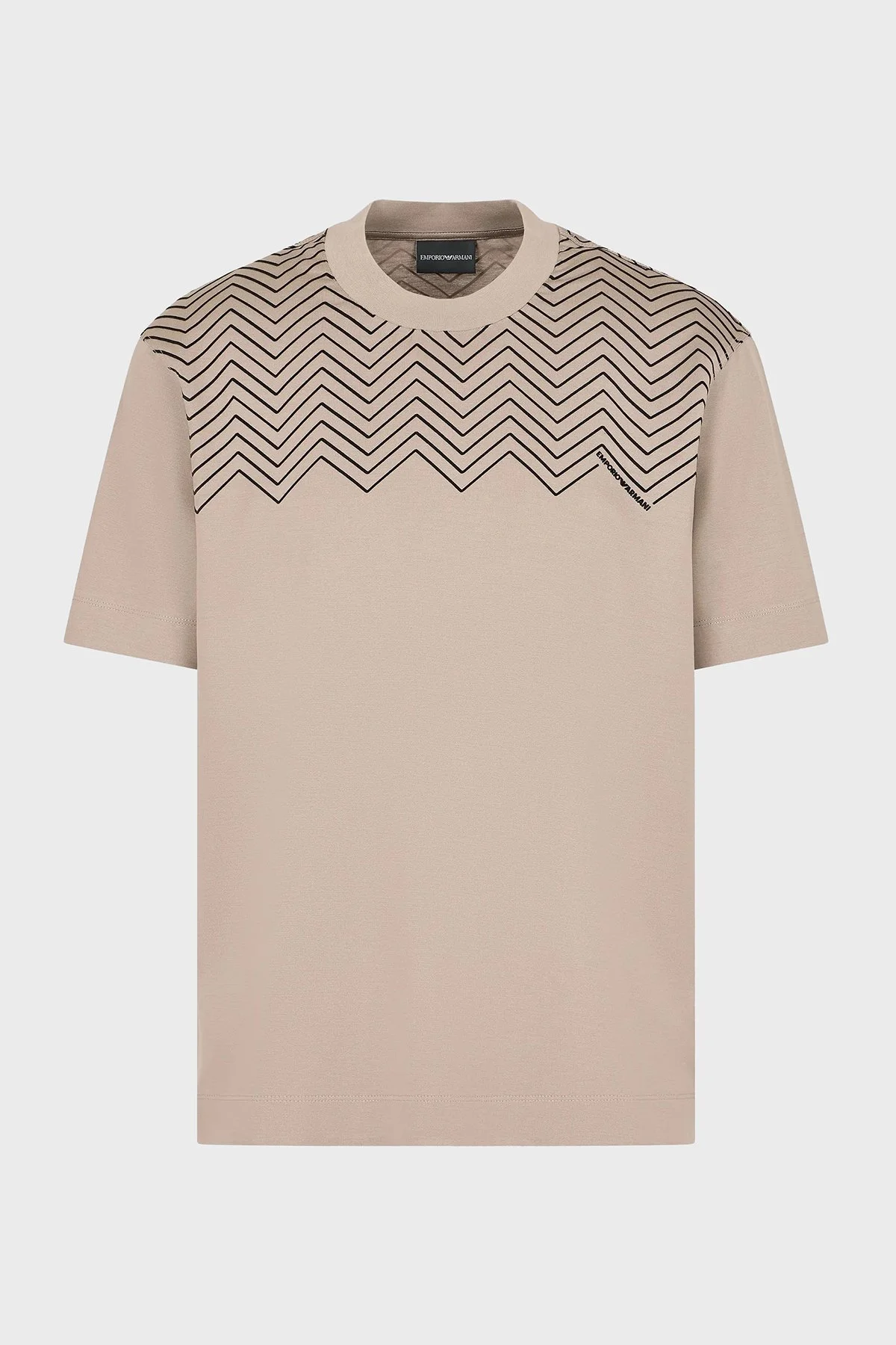 Emporio Armani Pamuklu Regular Fit Bisiklet Yaka Erkek T Shirt 6D1T91 1JOSZ 0144 BEJ - 6