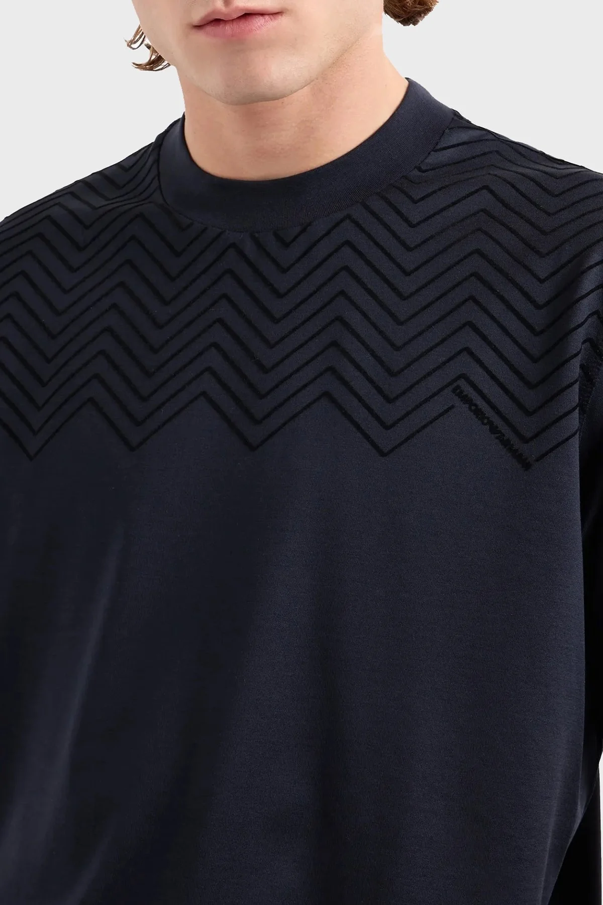 Emporio Armani Pamuklu Regular Fit Bisiklet Yaka Erkek T Shirt 6D1T91 1JOSZ 0920 LACİVERT - 2