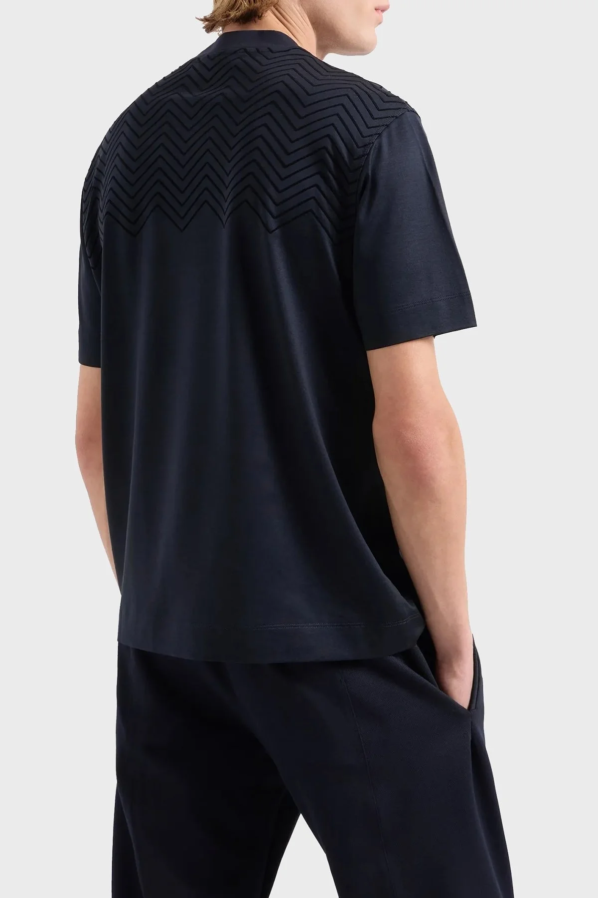 Emporio Armani Pamuklu Regular Fit Bisiklet Yaka Erkek T Shirt 6D1T91 1JOSZ 0920 LACİVERT - 3