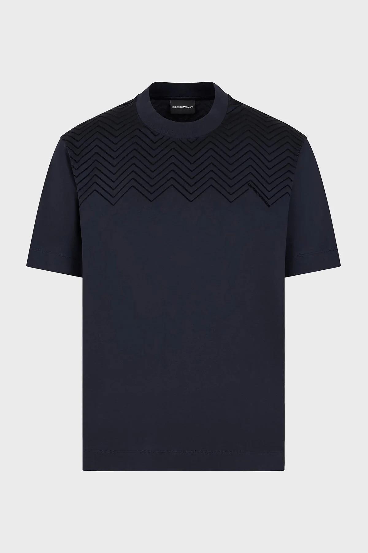 Emporio Armani Pamuklu Regular Fit Bisiklet Yaka Erkek T Shirt 6D1T91 1JOSZ 0920 LACİVERT - 4