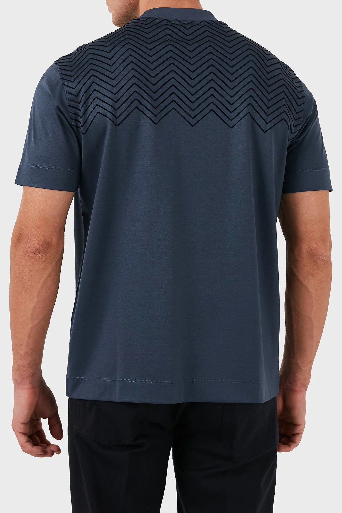 Emporio Armani Pamuklu Regular Fit Bisiklet Yaka Erkek T Shirt 6D1T91 1JOSZ 09T6 KOYU MAVİ - 3