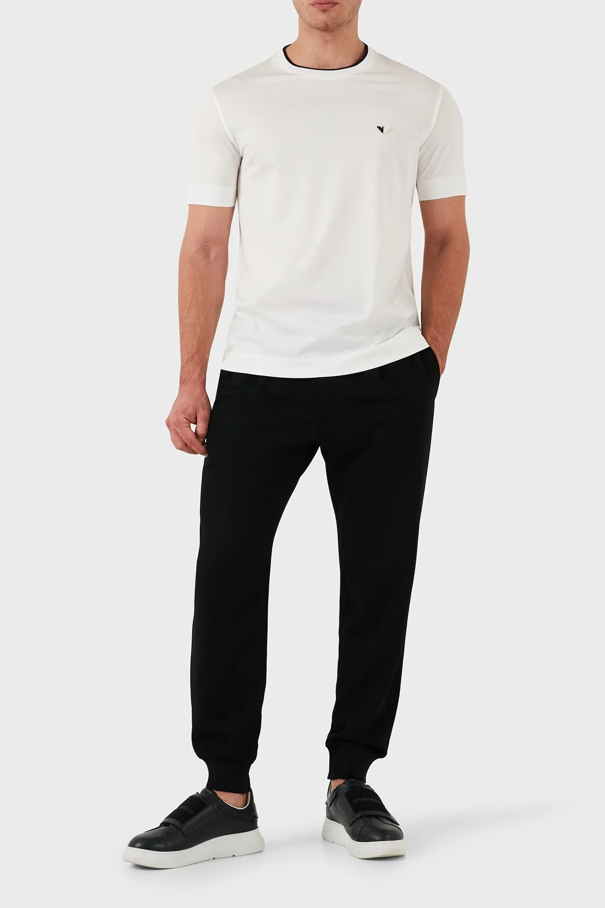 Emporio Armani Pamuklu Regular Fit Bisiklet Yaka Erkek T Shirt 6D1T99 1JOSZ 0101 BEYAZ - 3