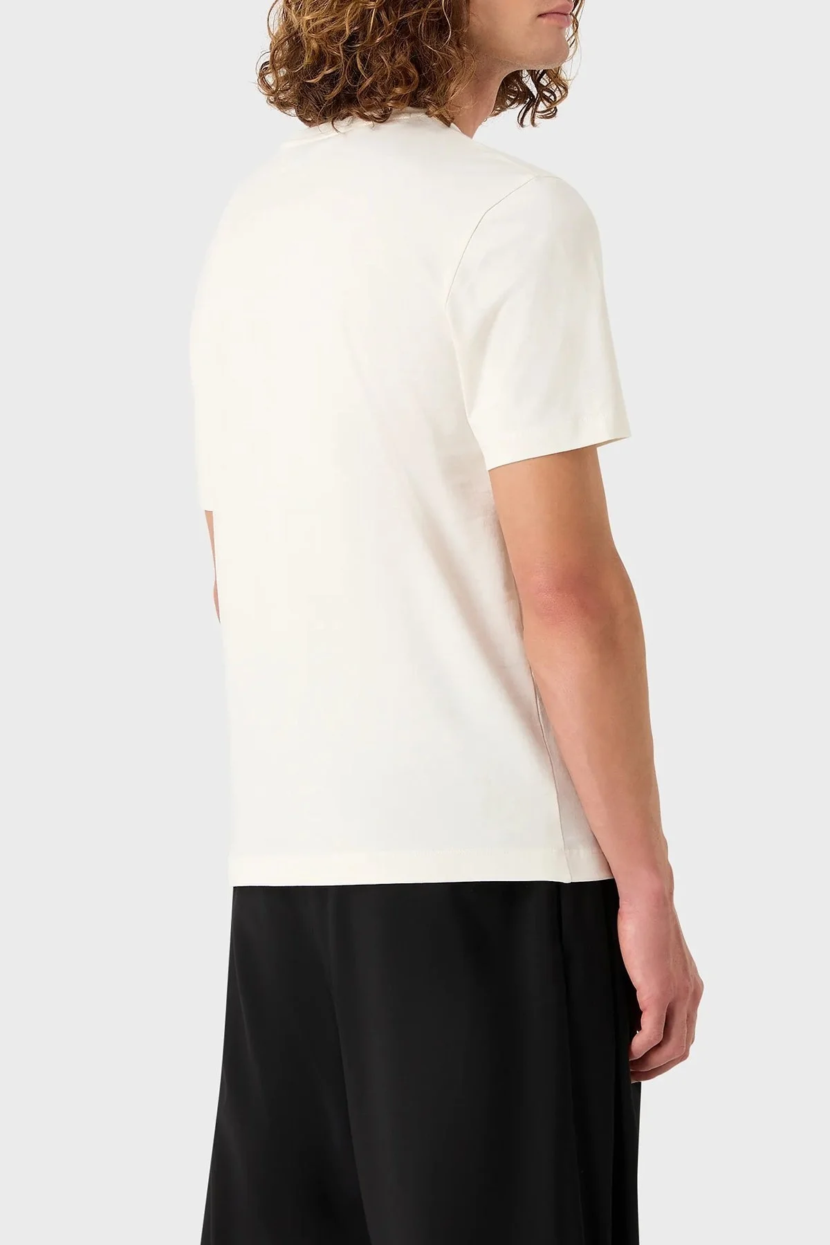 Emporio Armani Pamuklu Regular Fit Bisiklet Yaka Erkek T Shirt 6R1T6Q 1J7FZ 0101 EKRU - 3