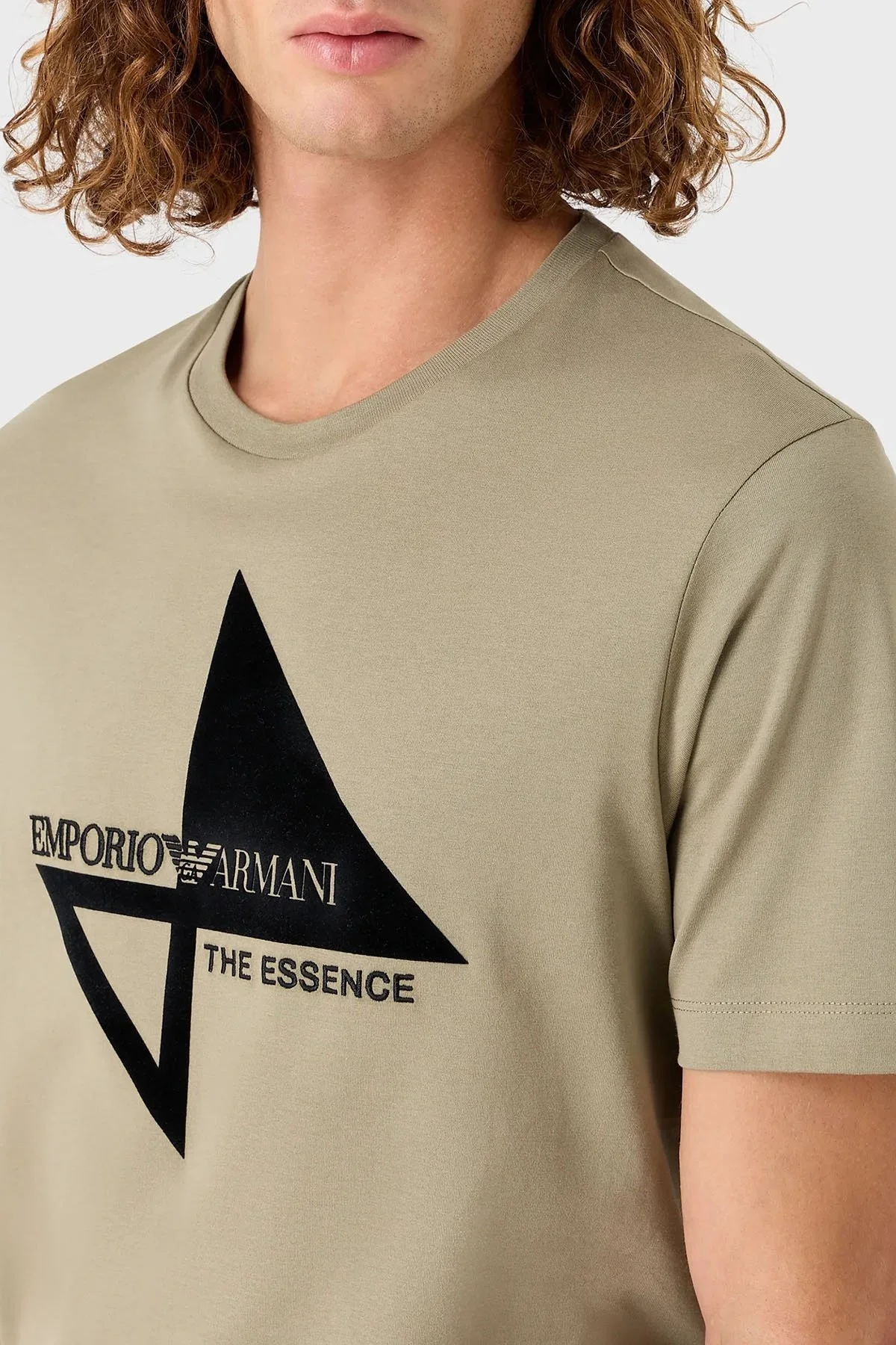 Emporio Armani Pamuklu Regular Fit Bisiklet Yaka Erkek T Shirt 6R1T6Q 1J7FZ 0544 HAKİ - 6