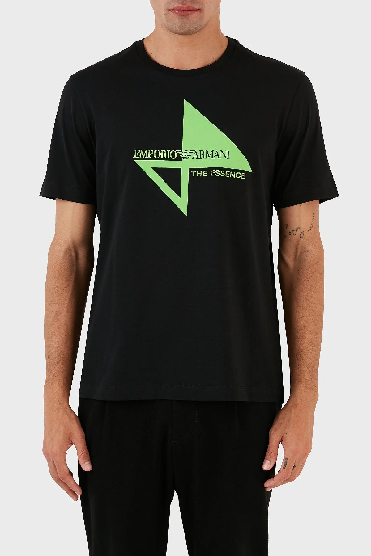 Emporio Armani Pamuklu Regular Fit Bisiklet Yaka Erkek T Shirt 6R1T6Q 1J7FZ 0999 SİYAH - 6