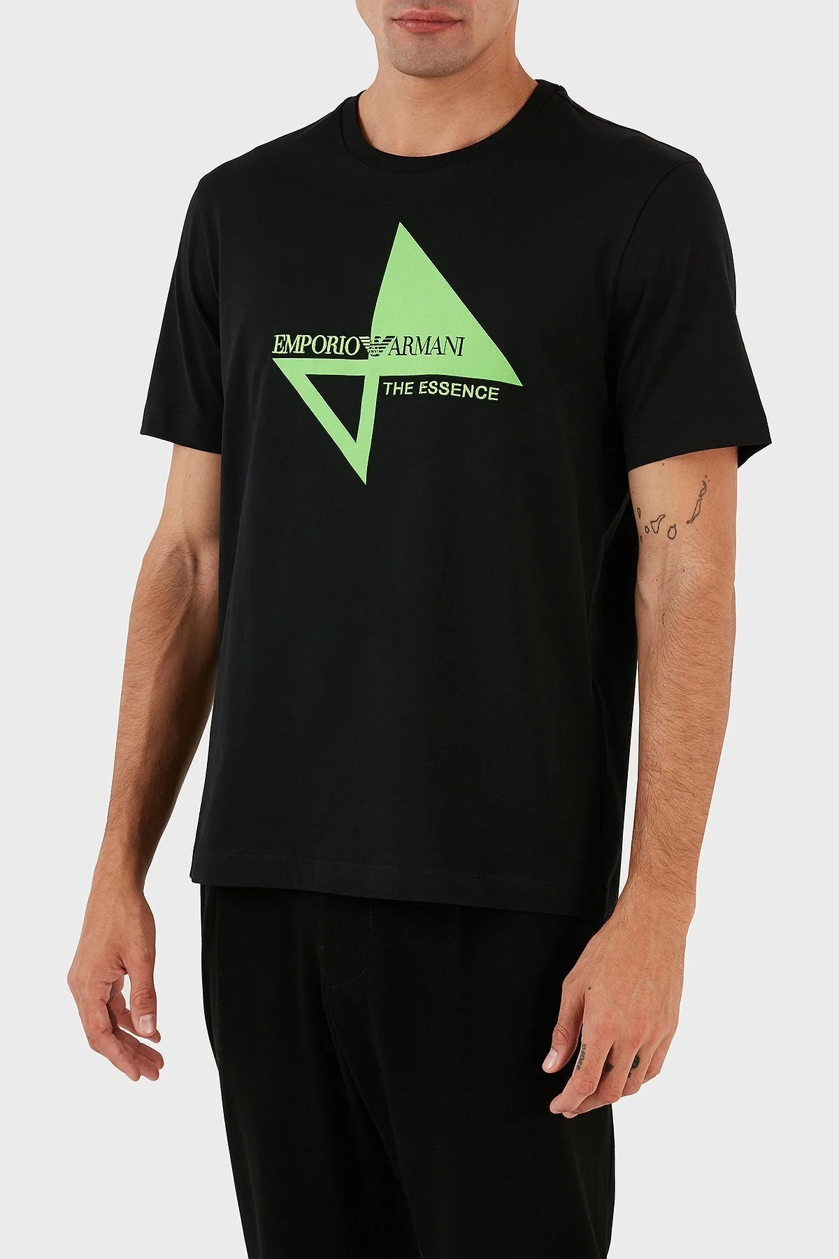 Emporio Armani Pamuklu Regular Fit Bisiklet Yaka Erkek T Shirt 6R1T6Q 1J7FZ 0999 SİYAH - 7