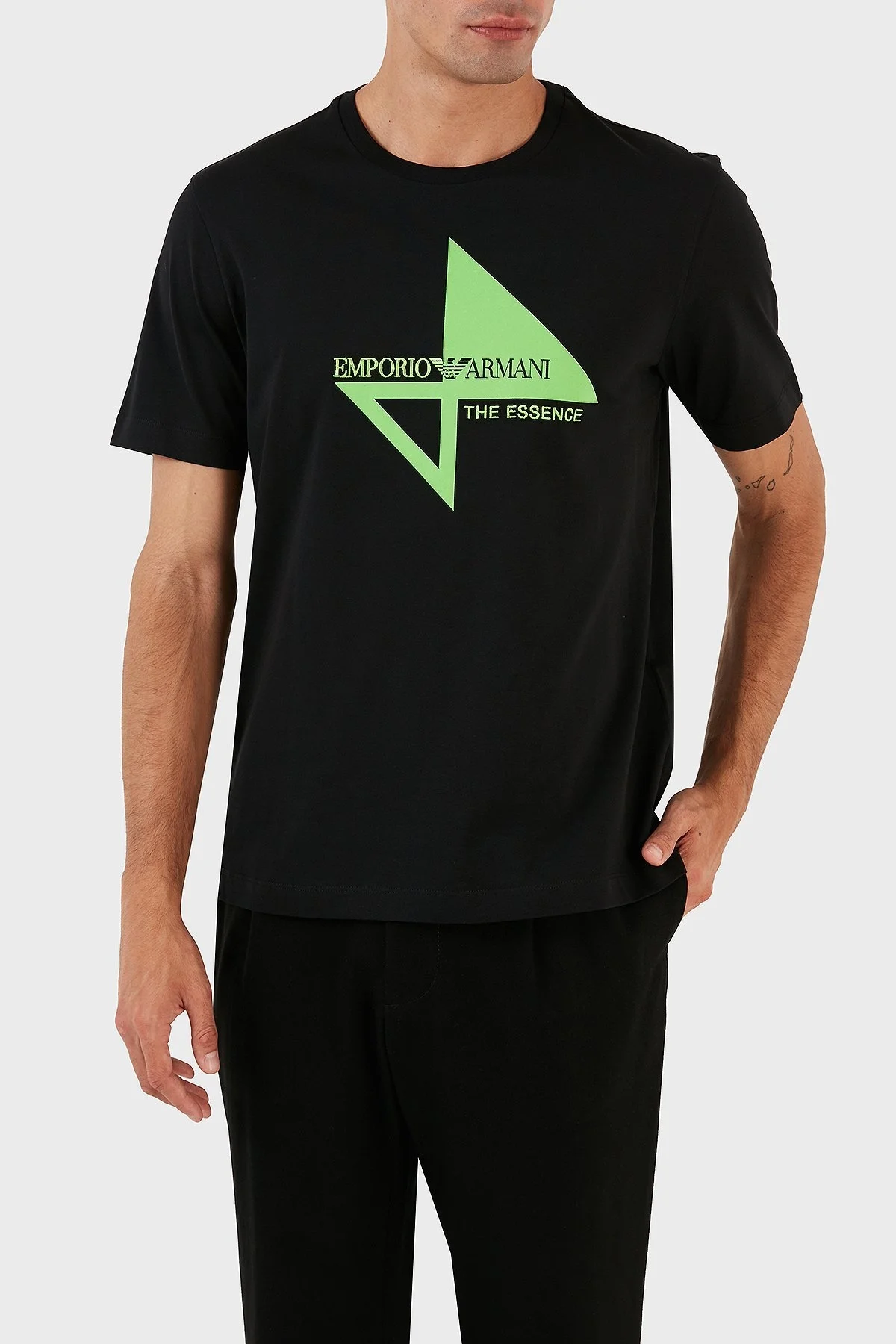 Emporio Armani Pamuklu Regular Fit Bisiklet Yaka Erkek T