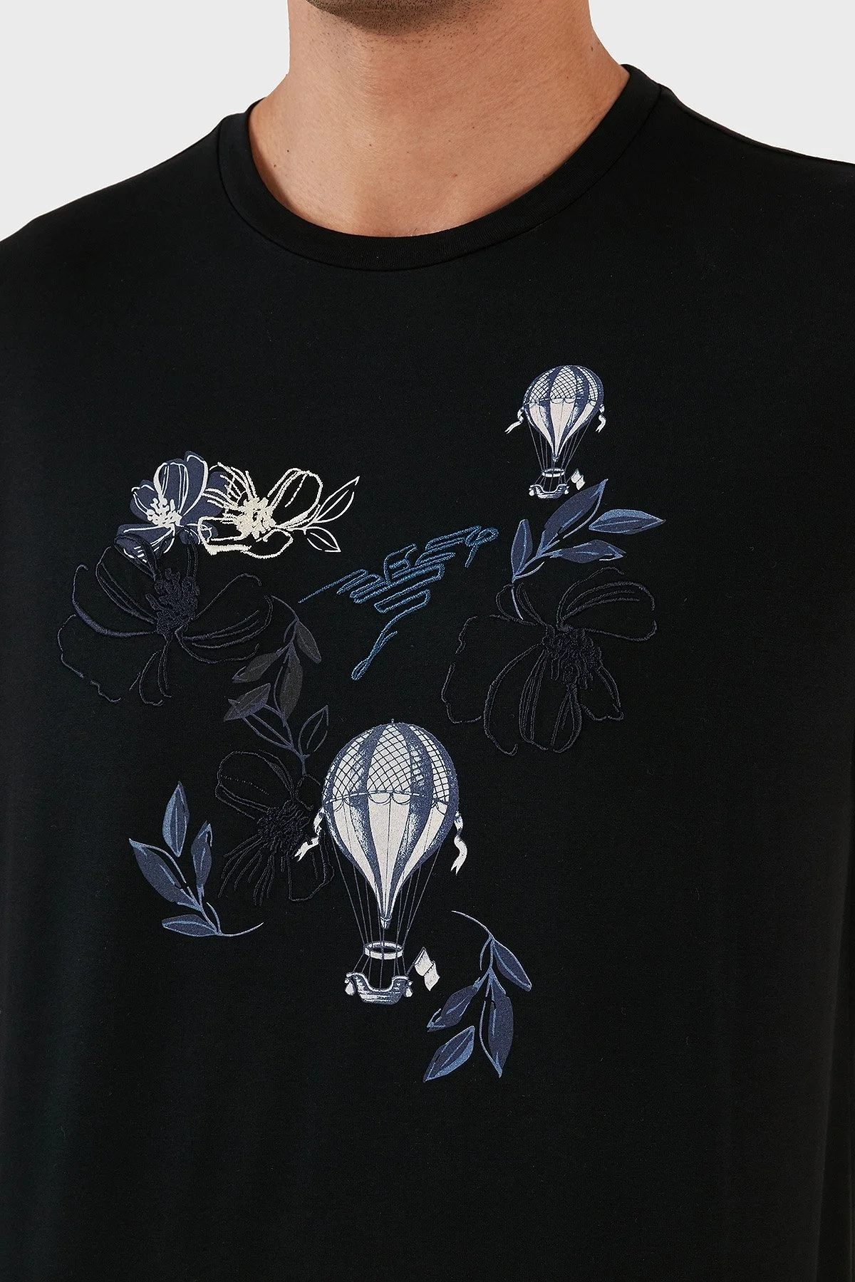 Emporio Armani Pamuklu Regular Fit Bisiklet Yaka Erkek T Shirt 6R1T8Q 1J7FZ 0042 SİYAH - 6