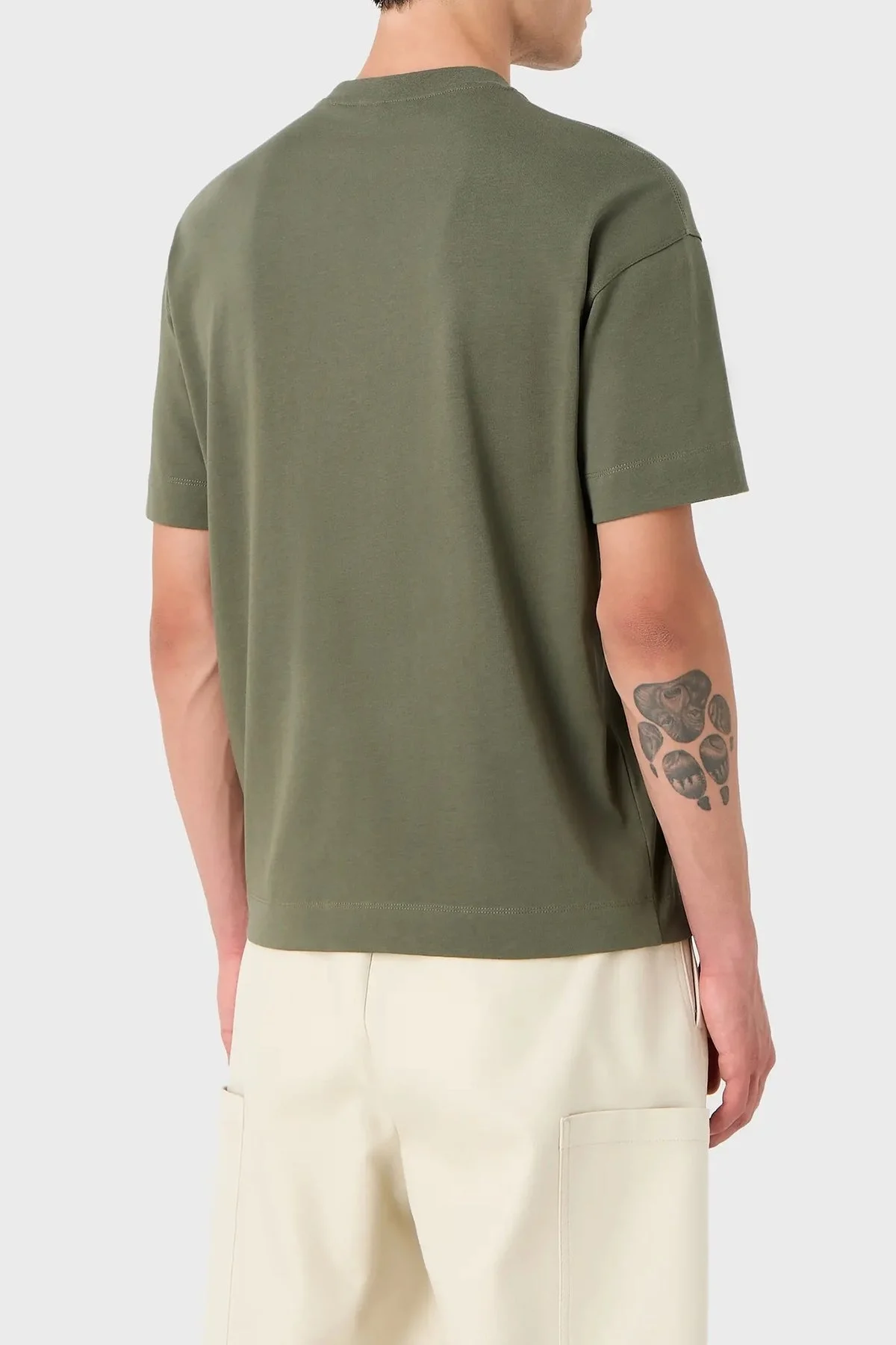 Emporio Armani Pamuklu Regular Fit Bisiklet Yaka Erkek T Shirt 6R1TDK 1JWZZ 0645 YEŞİL - 2