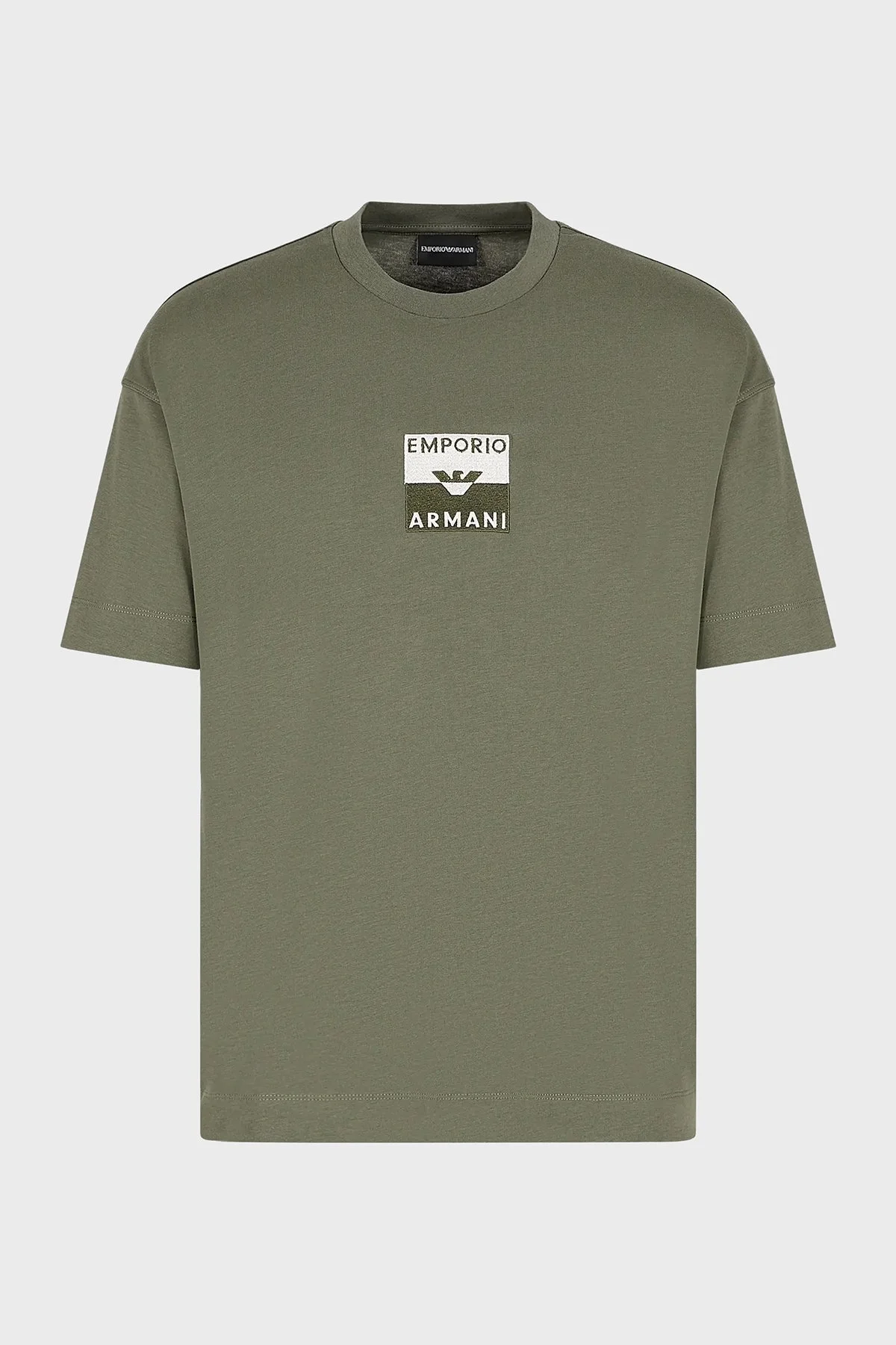 Emporio Armani Pamuklu Regular Fit Bisiklet Yaka Erkek T Shirt 6R1TDK 1JWZZ 0645 YEŞİL - 5