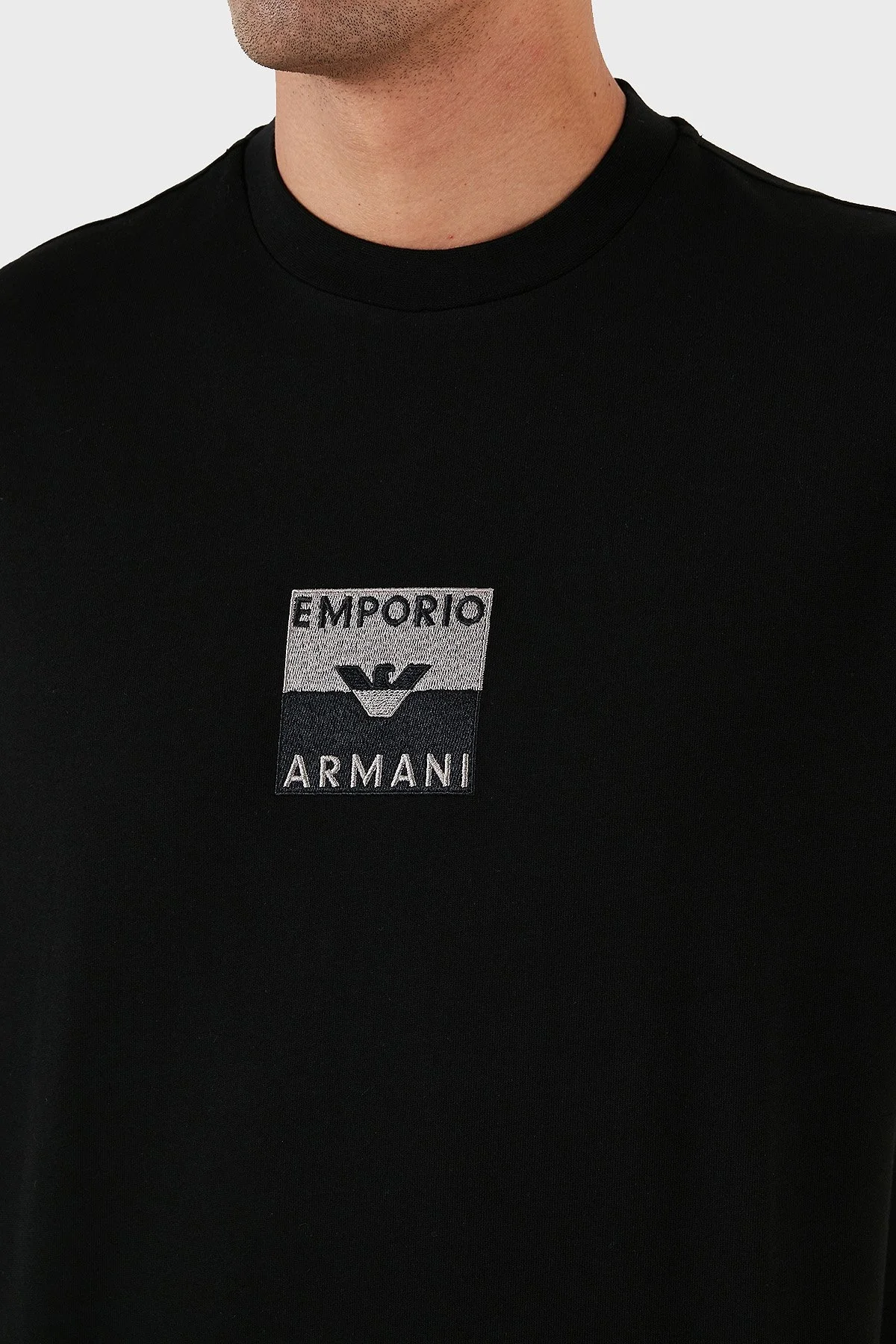 Emporio Armani Pamuklu Regular Fit Bisiklet Yaka Erkek T Shirt 6R1TDK 1JWZZ 0999 SİYAH - 5