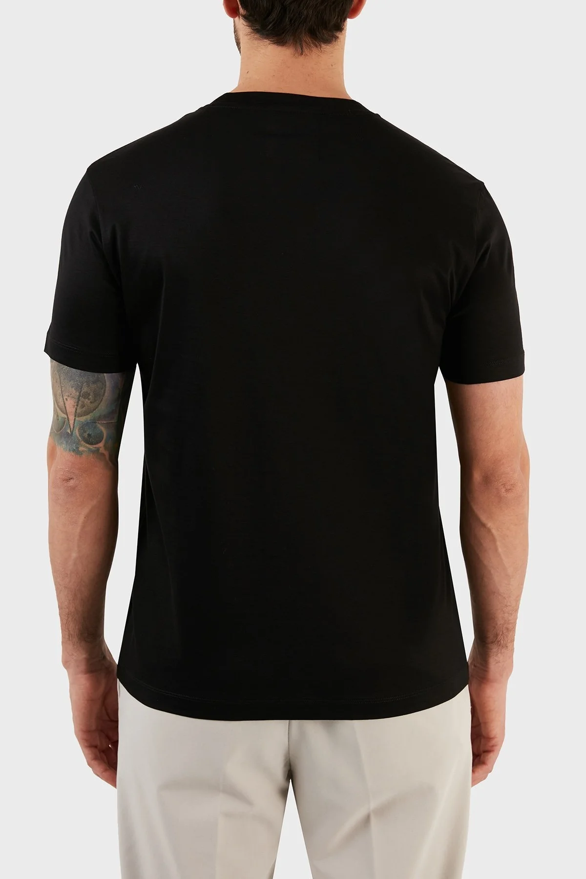 Emporio Armani Pamuklu Regular Fit Bisiklet Yaka Erkek T Shirt 8N1TE8 1JUVZ 0999 SİYAH - 6