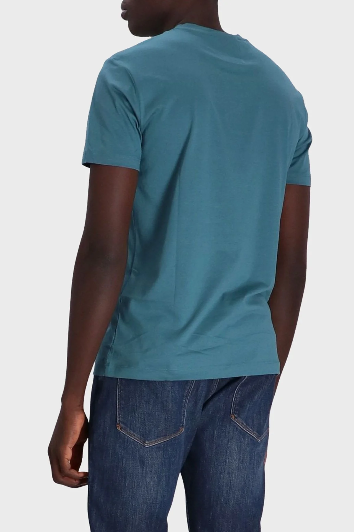 Emporio Armani Pamuklu Regular Fit Bisiklet Yaka Erkek T Shirt 8N1TN5 1JPZZ 07A3 PETROL - 3