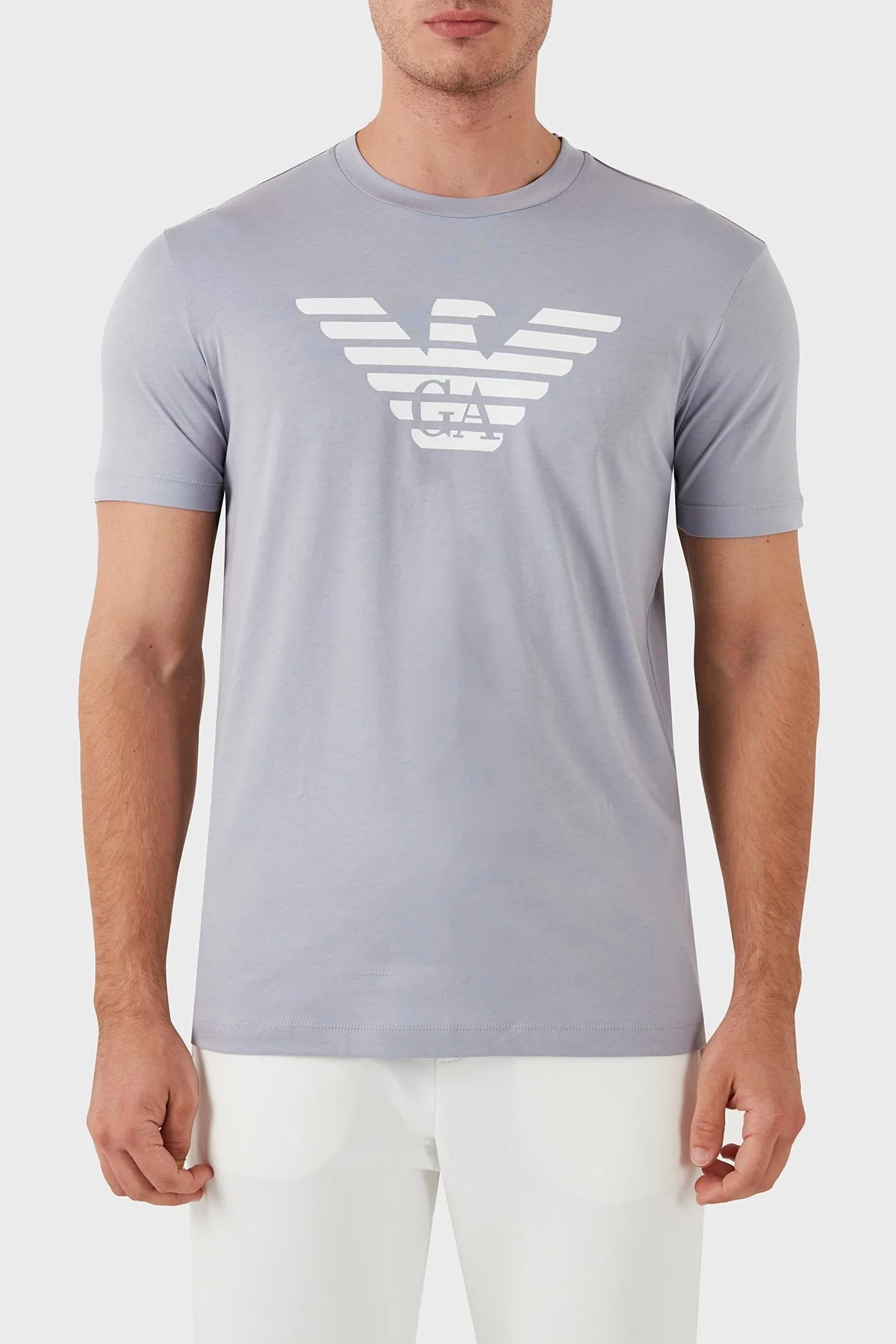 Emporio Armani Pamuklu Regular Fit Bisiklet Yaka Erkek T Shirt 8N1TN5 1JPZZ 08C3 LİLA - 1