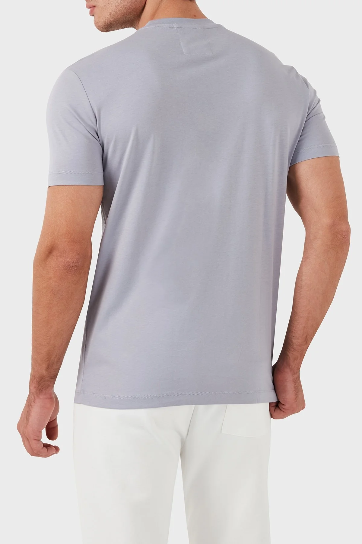 Emporio Armani Pamuklu Regular Fit Bisiklet Yaka Erkek T Shirt 8N1TN5 1JPZZ 08C3 LİLA - 3