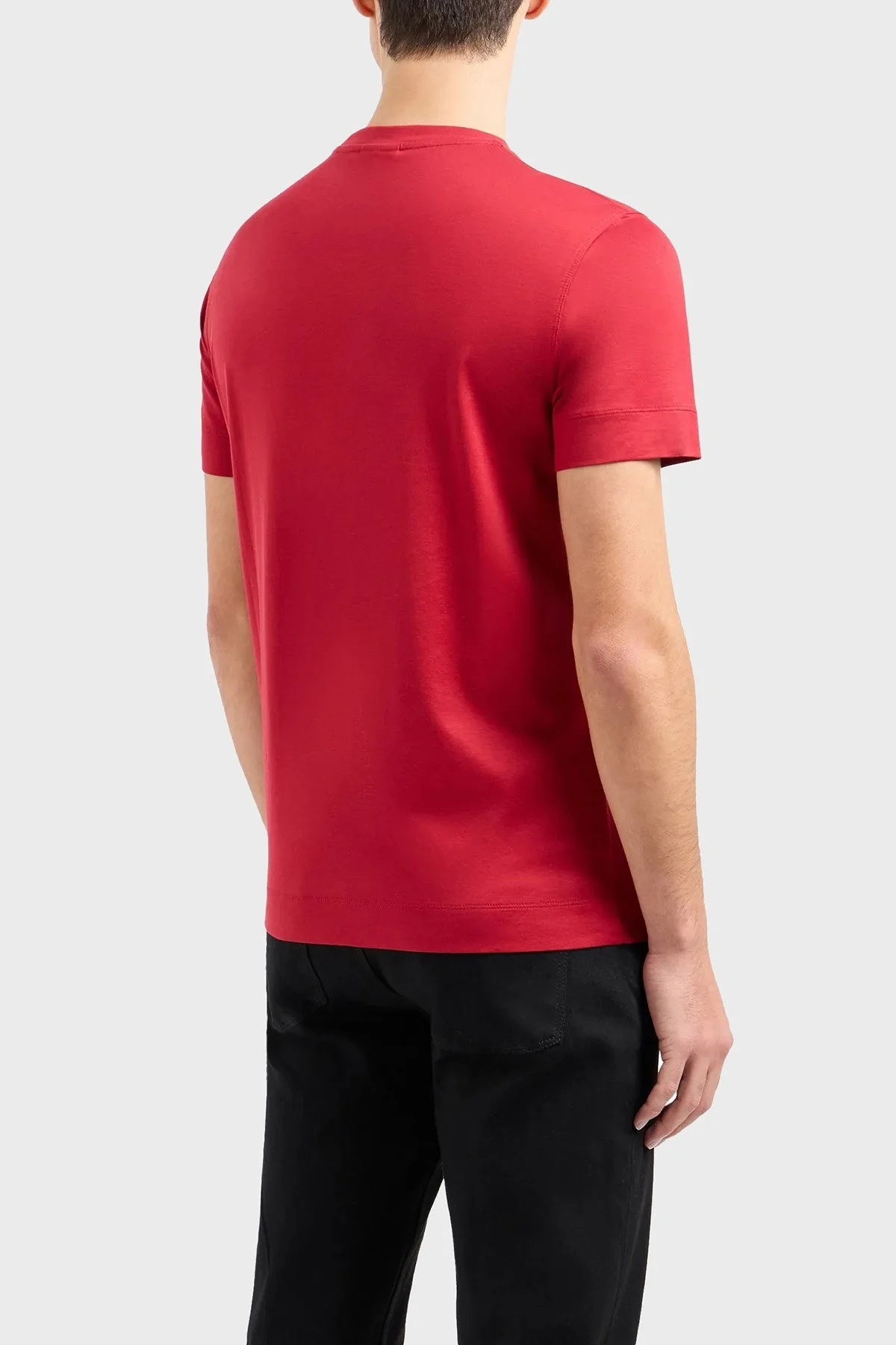 Emporio Armani Pamuklu Regular Fit Bisiklet Yaka Erkek T Shirt EM000009 AF10017 M5003 KIRMIZI - 3