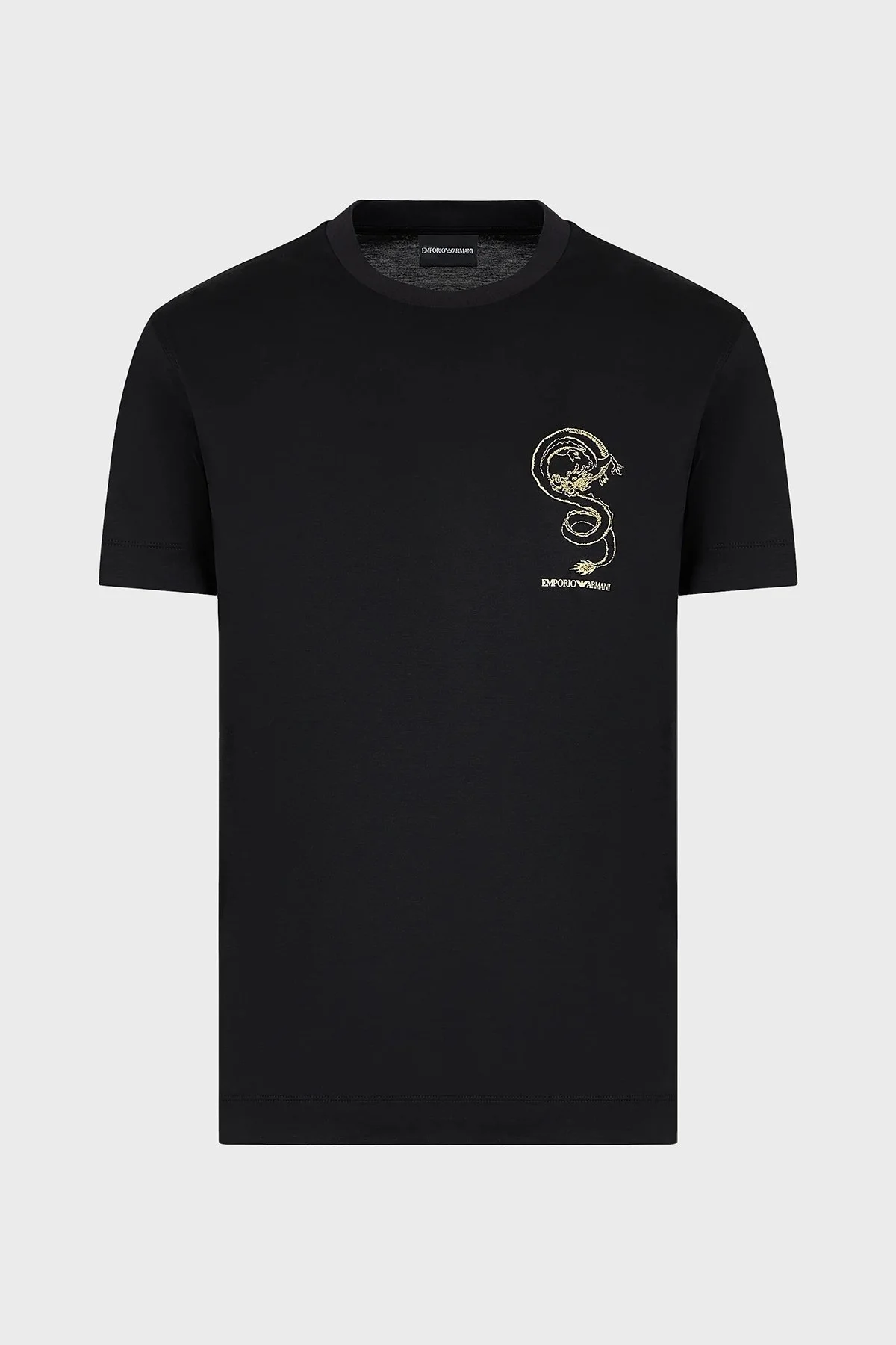 Emporio Armani Pamuklu Regular Fit Bisiklet Yaka Erkek T Shirt EM000009 AF10017 MC013 SİYAH - 4