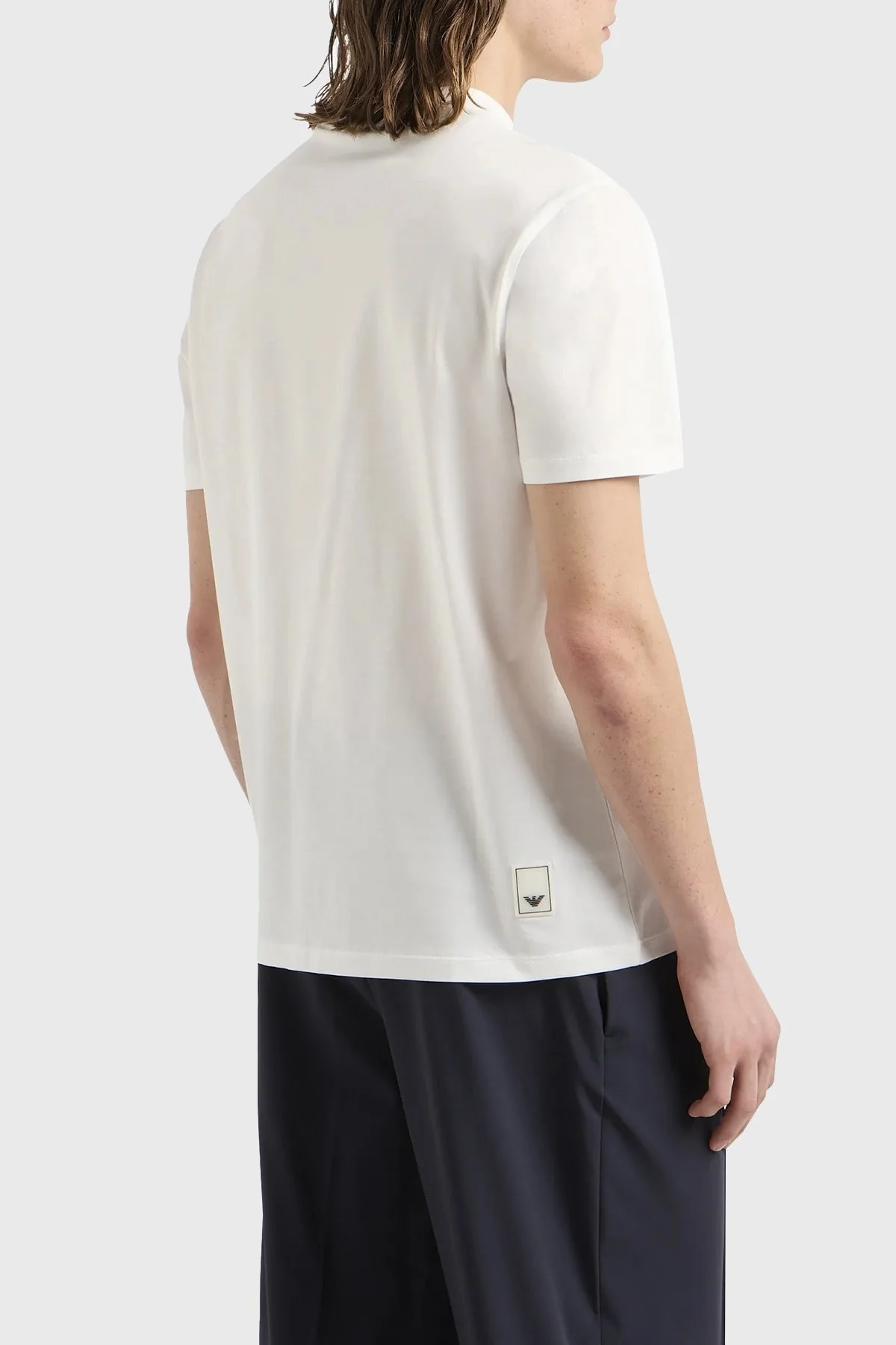 Emporio Armani Pamuklu Regular Fit Bisiklet Yaka Erkek T Shirt EM000079 AF10094 U1105 BEYAZ - 7