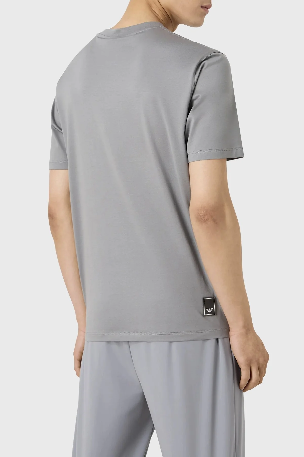 Emporio Armani Pamuklu Regular Fit Bisiklet Yaka Erkek T Shirt EM000079 AF10094 U8060 GRİ - 2
