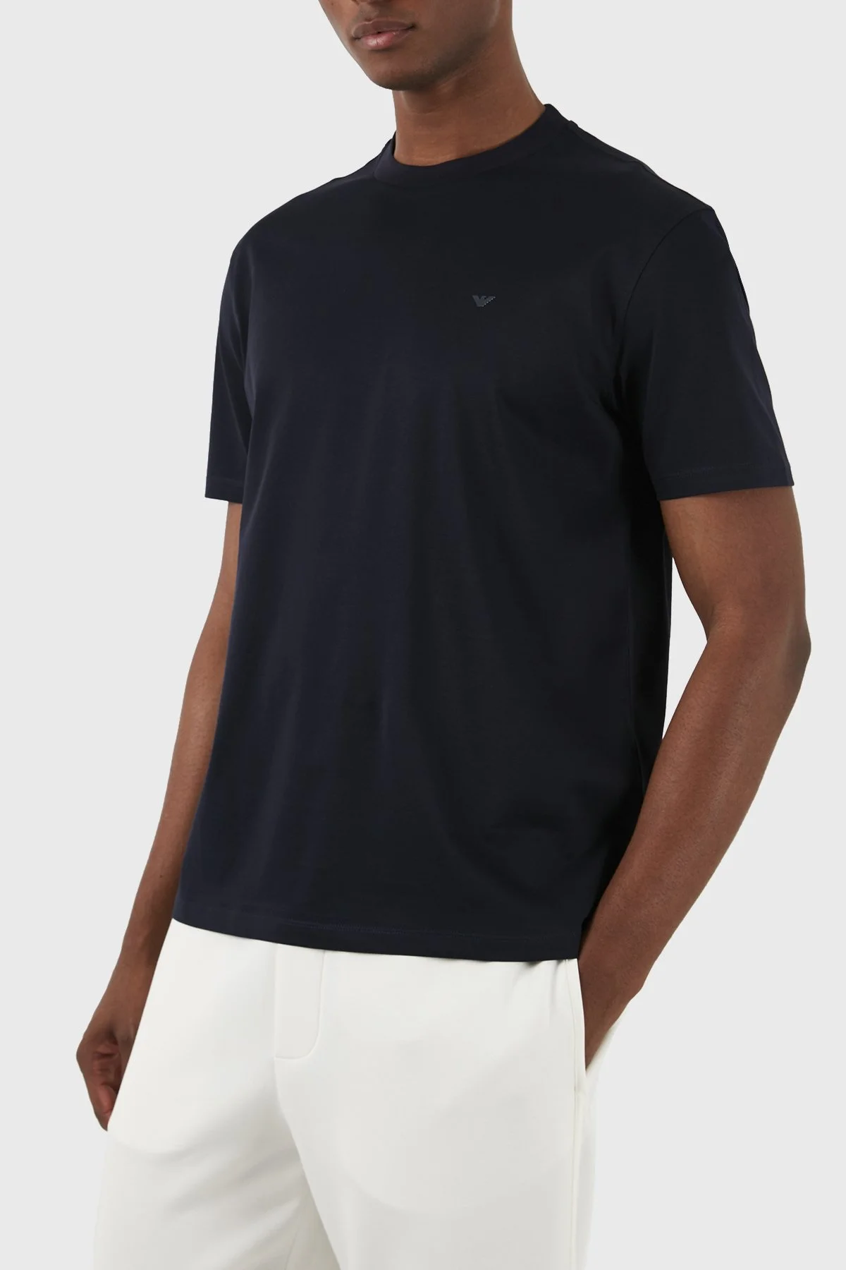 Emporio Armani Pamuklu Regular Fit Bisiklet Yaka Erkek T Shirt EM000079 AF10094 UB118 LACİVERT - 10