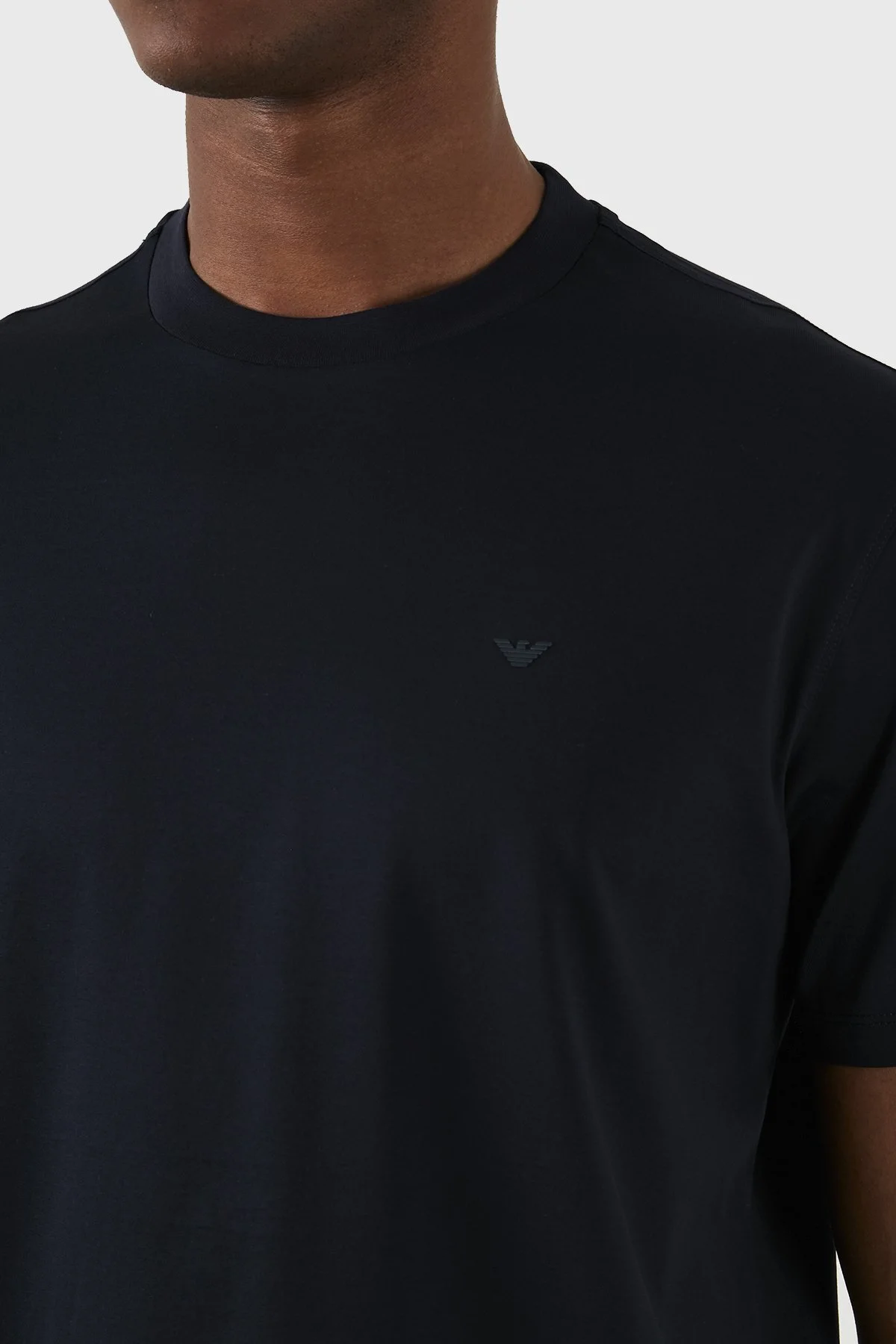 Emporio Armani Pamuklu Regular Fit Bisiklet Yaka Erkek T Shirt EM000079 AF10094 UB118 LACİVERT - 12