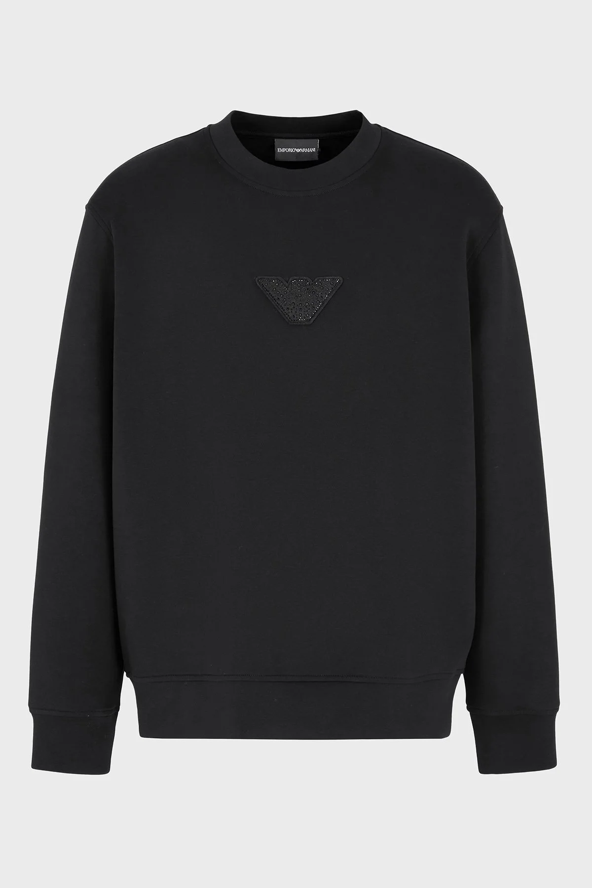 Emporio Armani Pamuklu Regular Fit Bisiklet Yaka Logolu Erkek Sweat EM001494 AF10013 UC001 SİYAH - 5