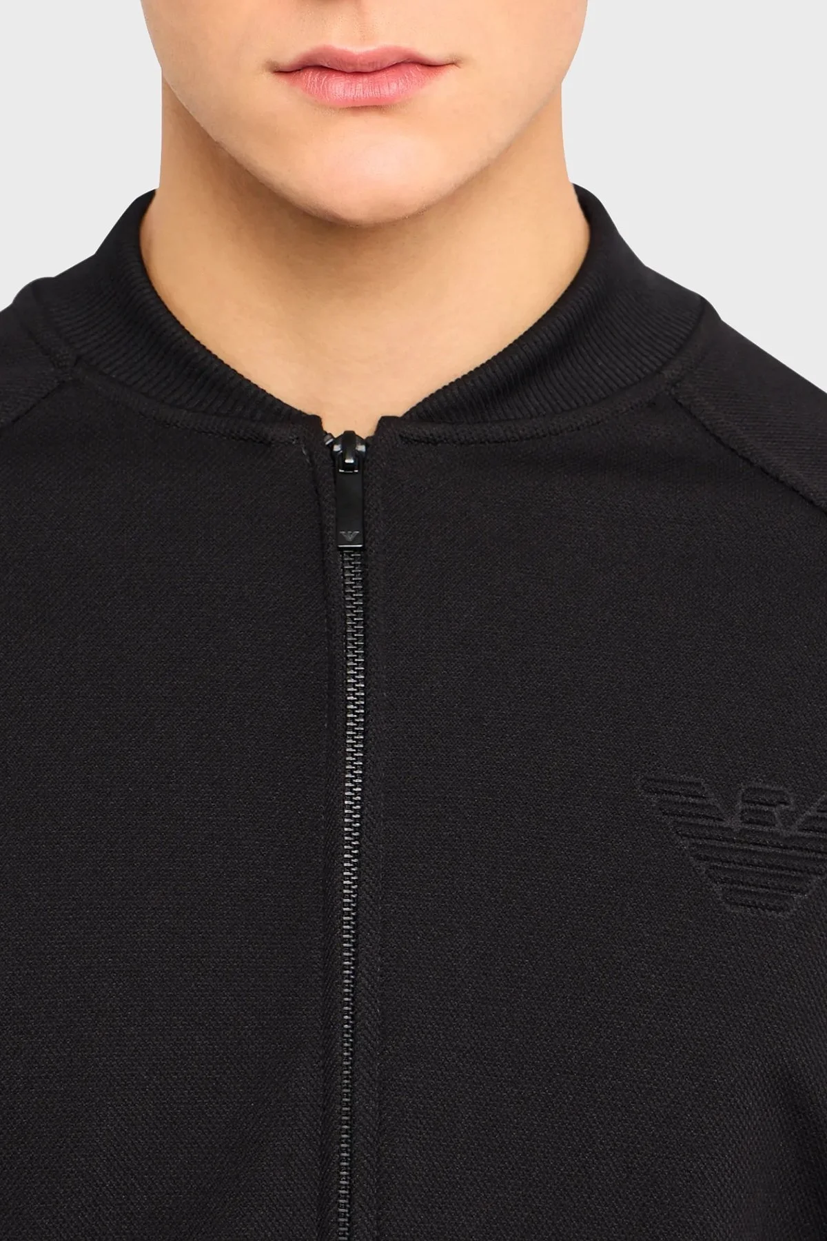 Emporio Armani Pamuklu Regular Fit Bomber Erkek Ceket 3D1B7T 1J9KZ 0999 SİYAH - 4