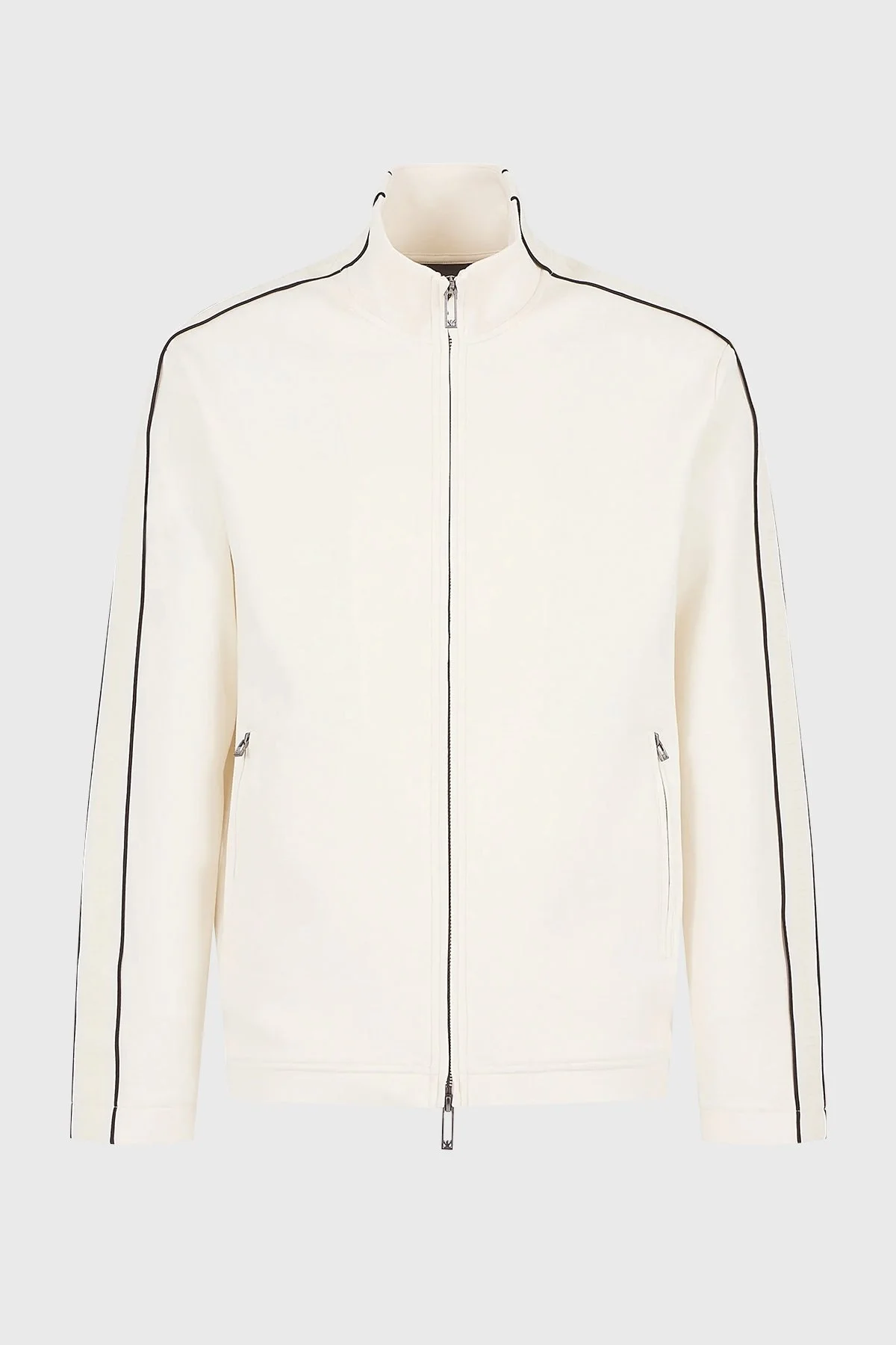 Emporio Armani Pamuklu Regular Fit Dik Yaka Erkek Sweat 3D1M69 1JHSZ 0128 EKRU - 5