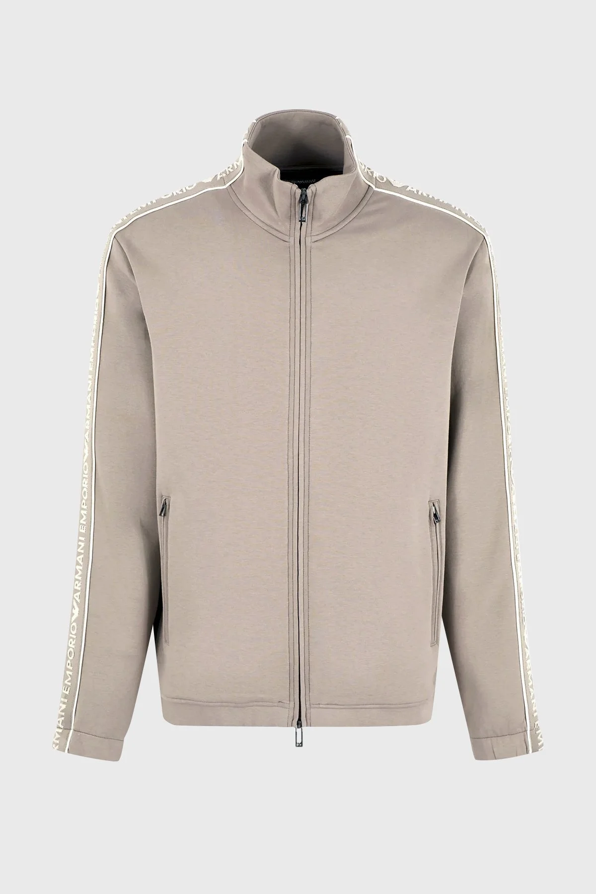 Emporio Armani Pamuklu Regular Fit Dik Yaka Erkek Sweat 3D1M69 1JHSZ 0650 BEJ - 8