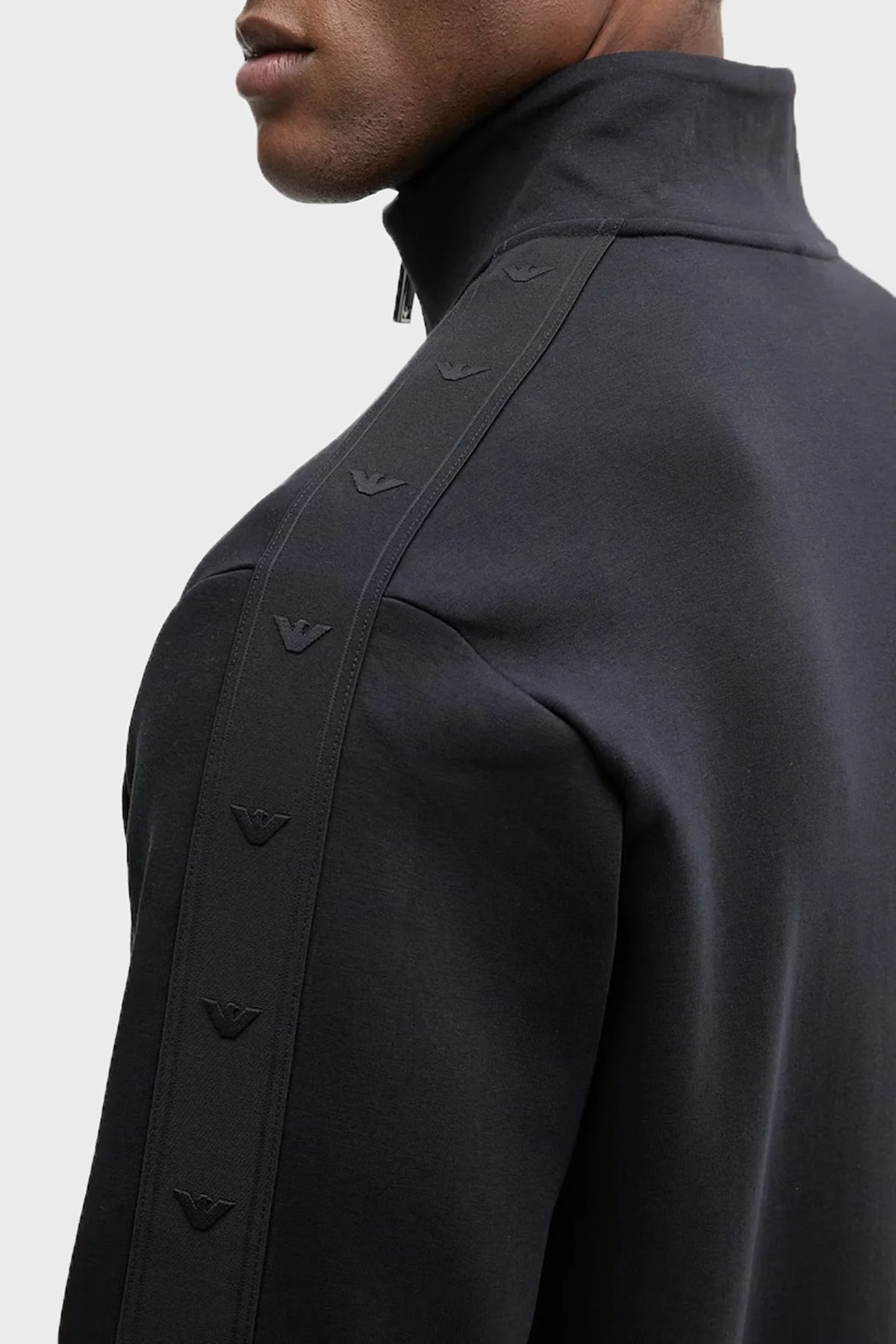 Emporio Armani Pamuklu Regular Fit Dik Yaka Fermuarlı Erkek Sweat EM005222 AF10013 UB118 LACİVERT - 4