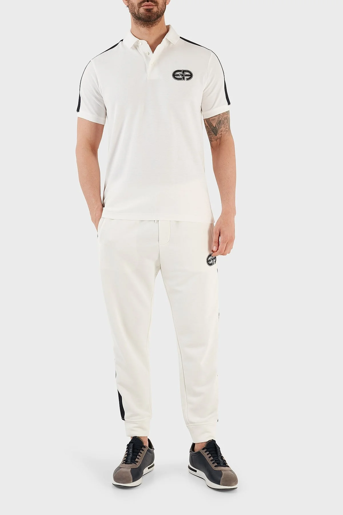 Emporio Armani Pamuklu Regular Fit Düğmeli Erkek Polo T Shirt 3R1F77 1JCYZ 0101 BEYAZ - 4